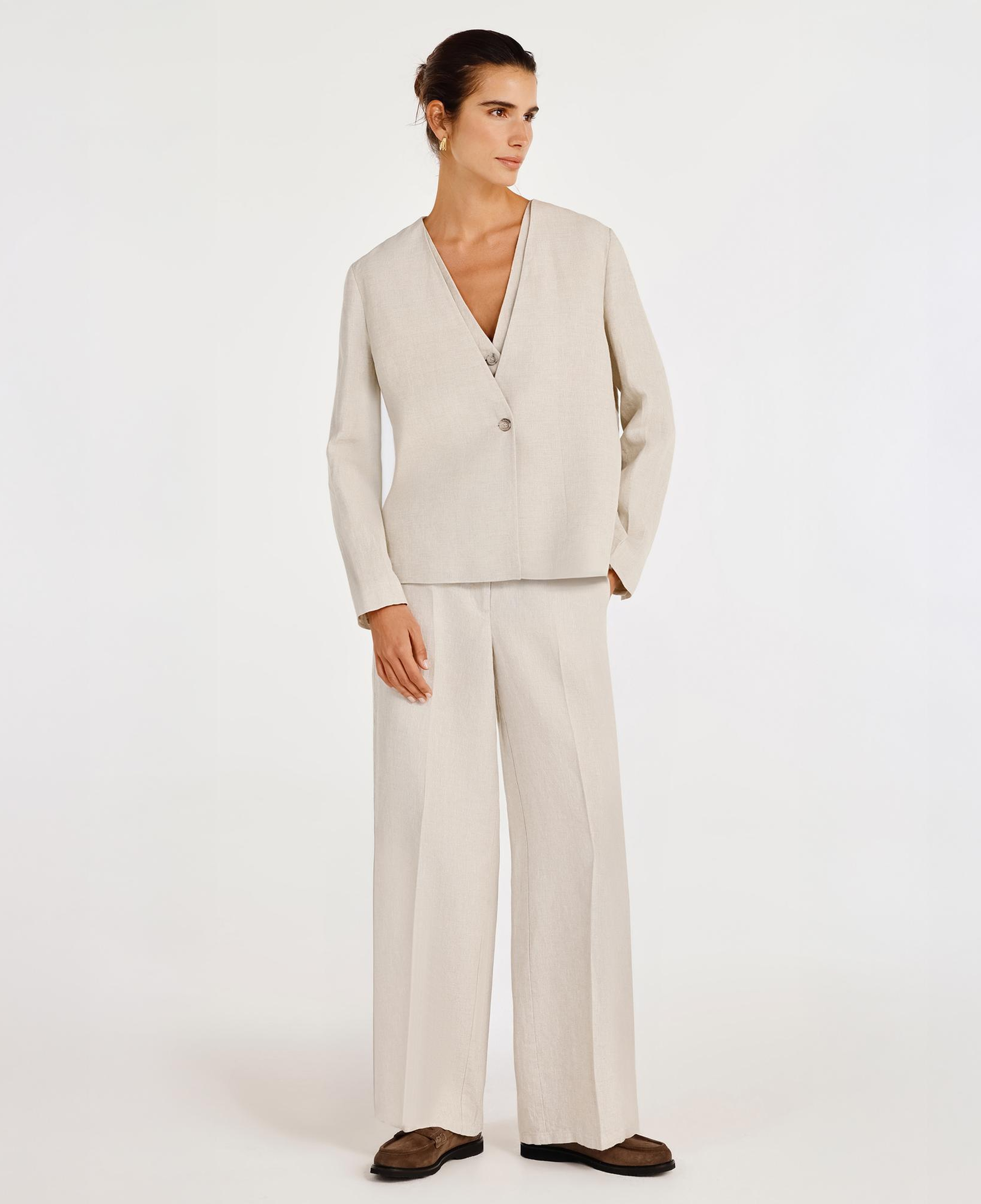 YARGICI Tek Düğmeli Yakasız Ceket