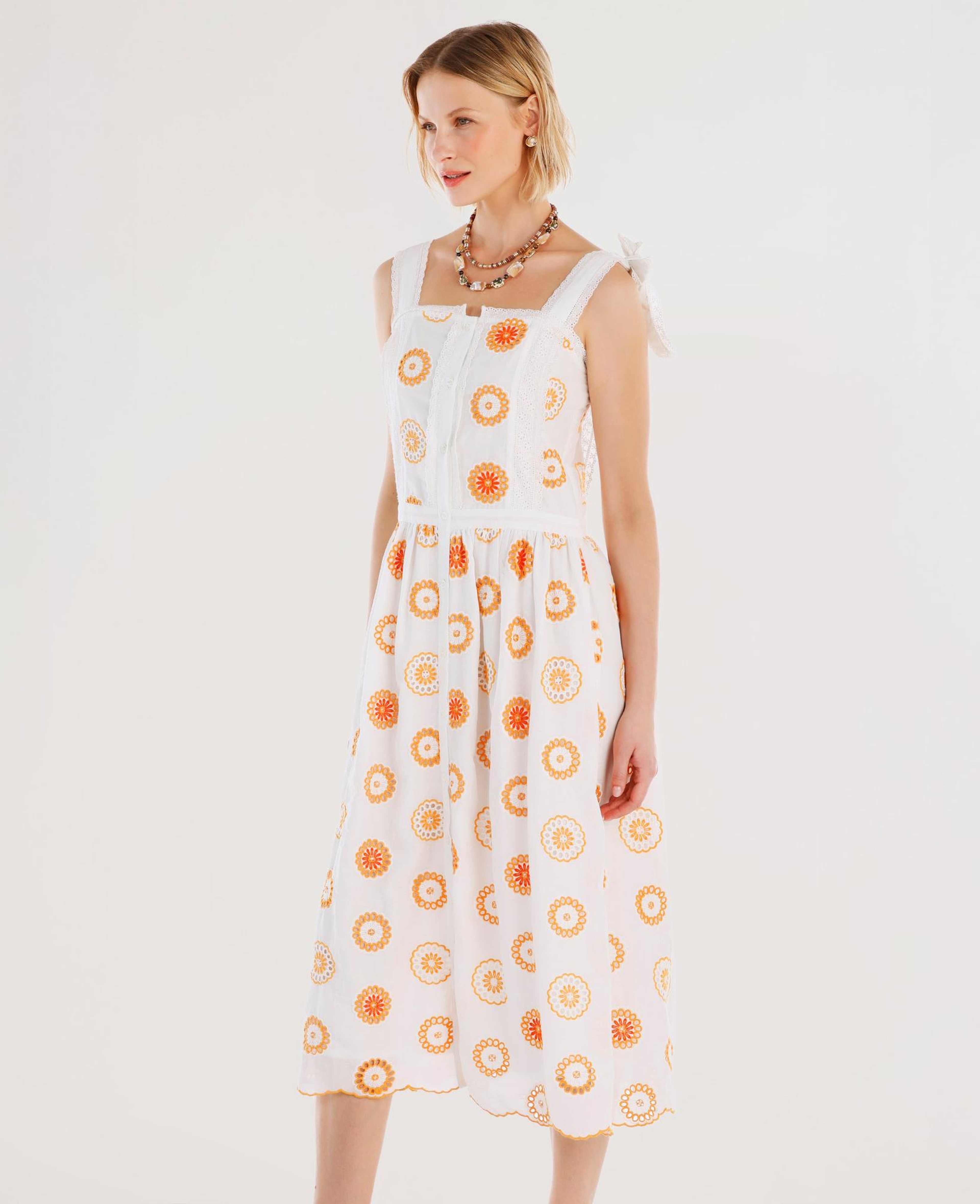 YARGICI Brode Detaylı Kolsuz Uzun Elbise