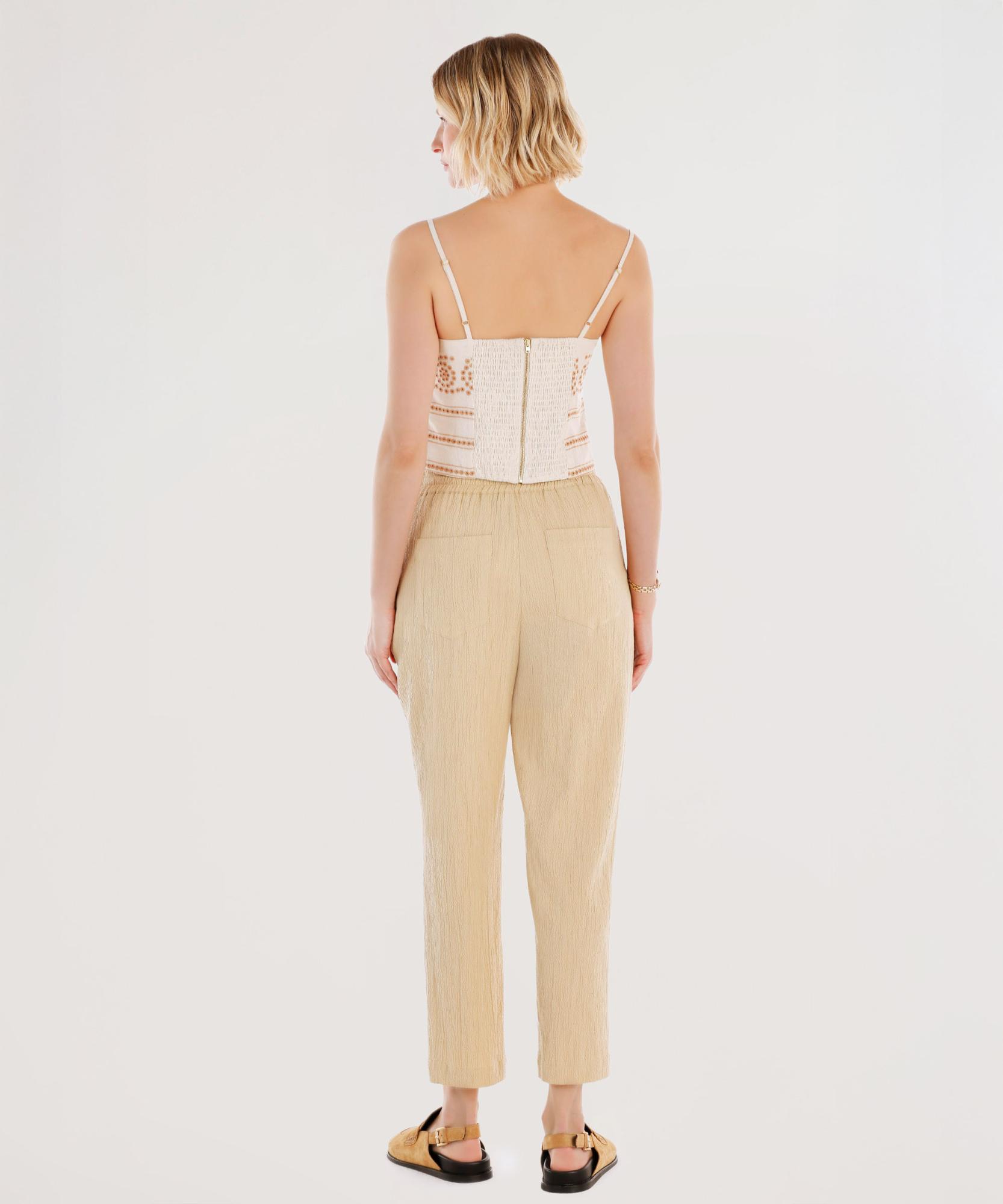 YARGICI Beli Bağlama Detaylı Pantolon