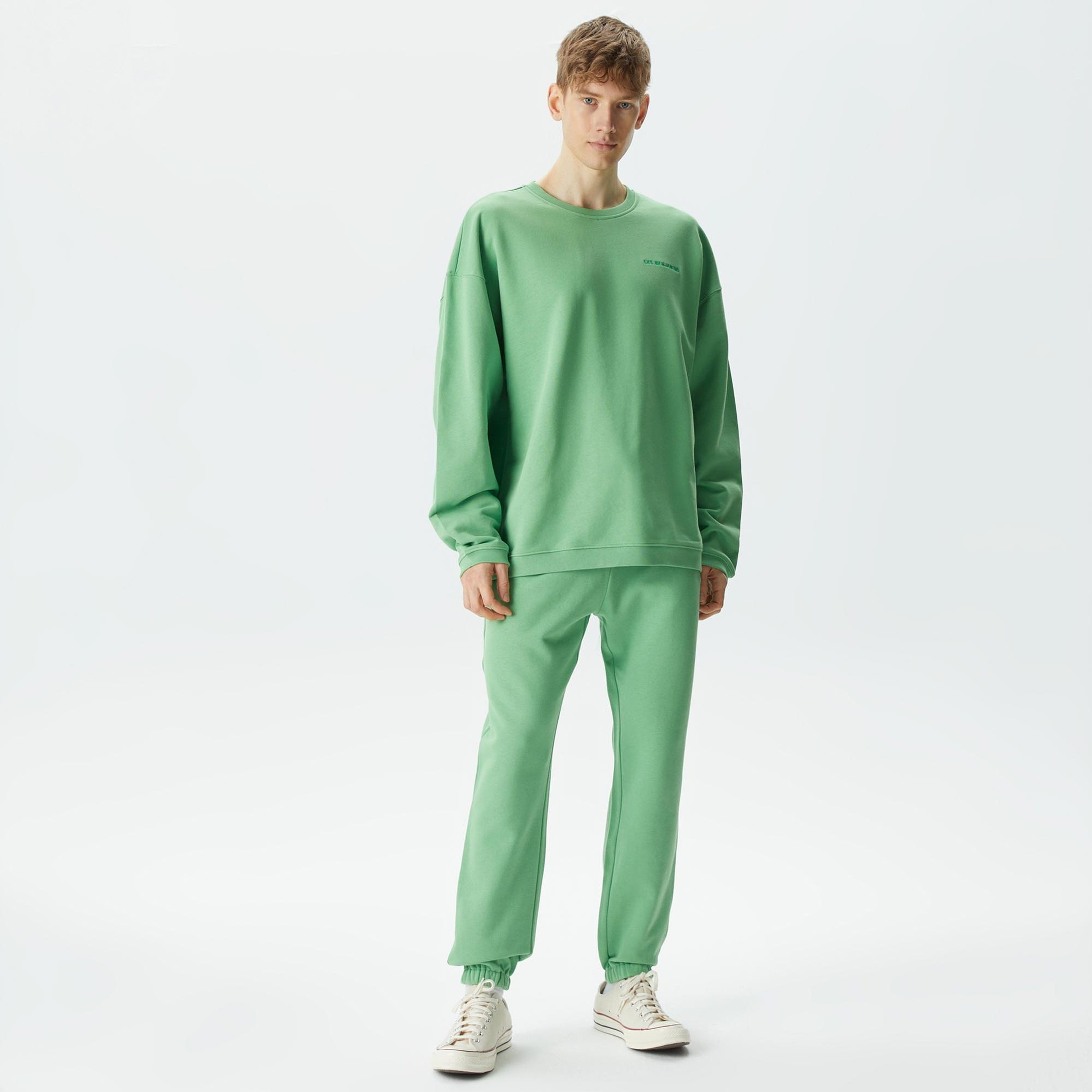 Les Benjamins Essential Erkek Yeşil Sweatshirt