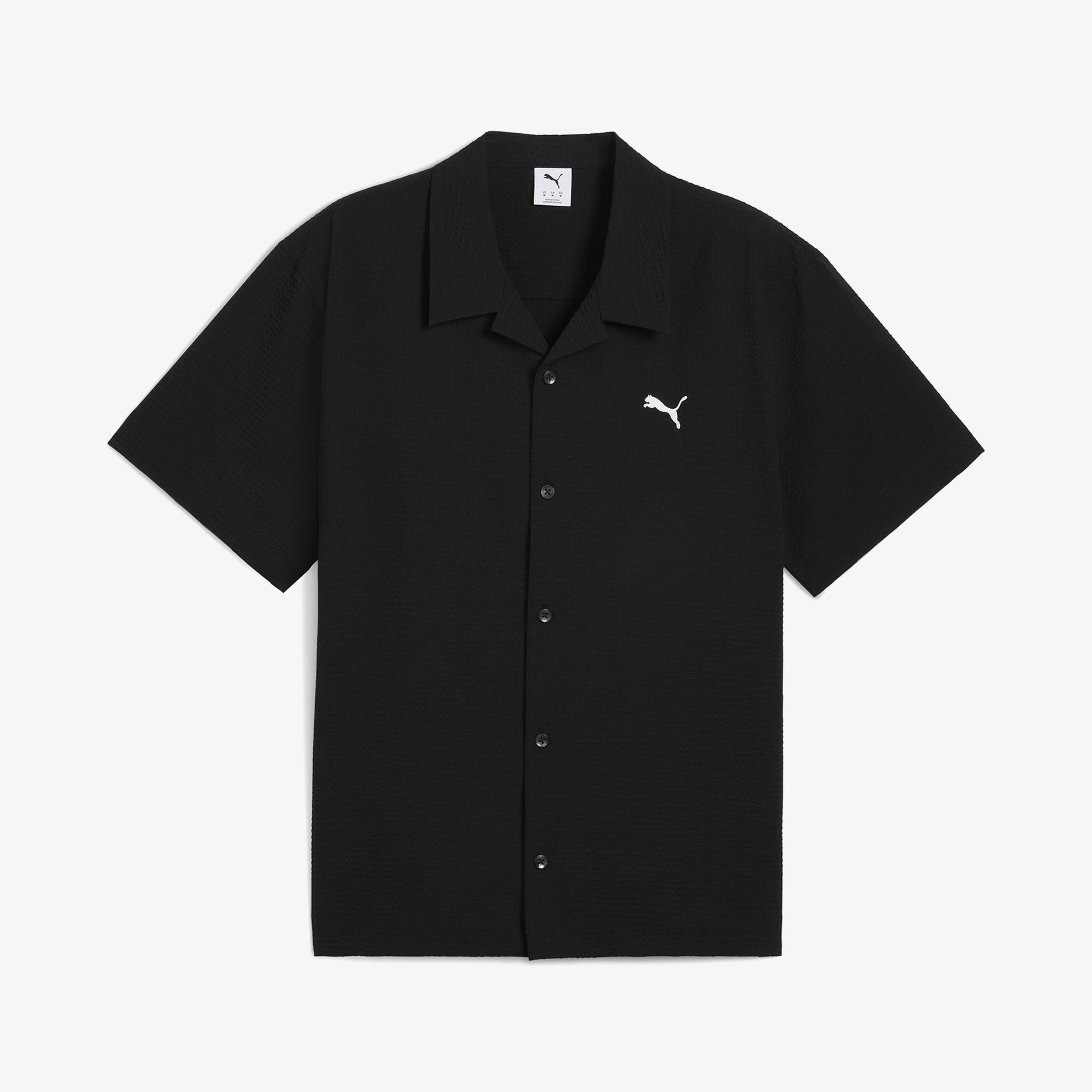 Puma Wardrobe Ess Relaxed Erkek Siyah Gömlek