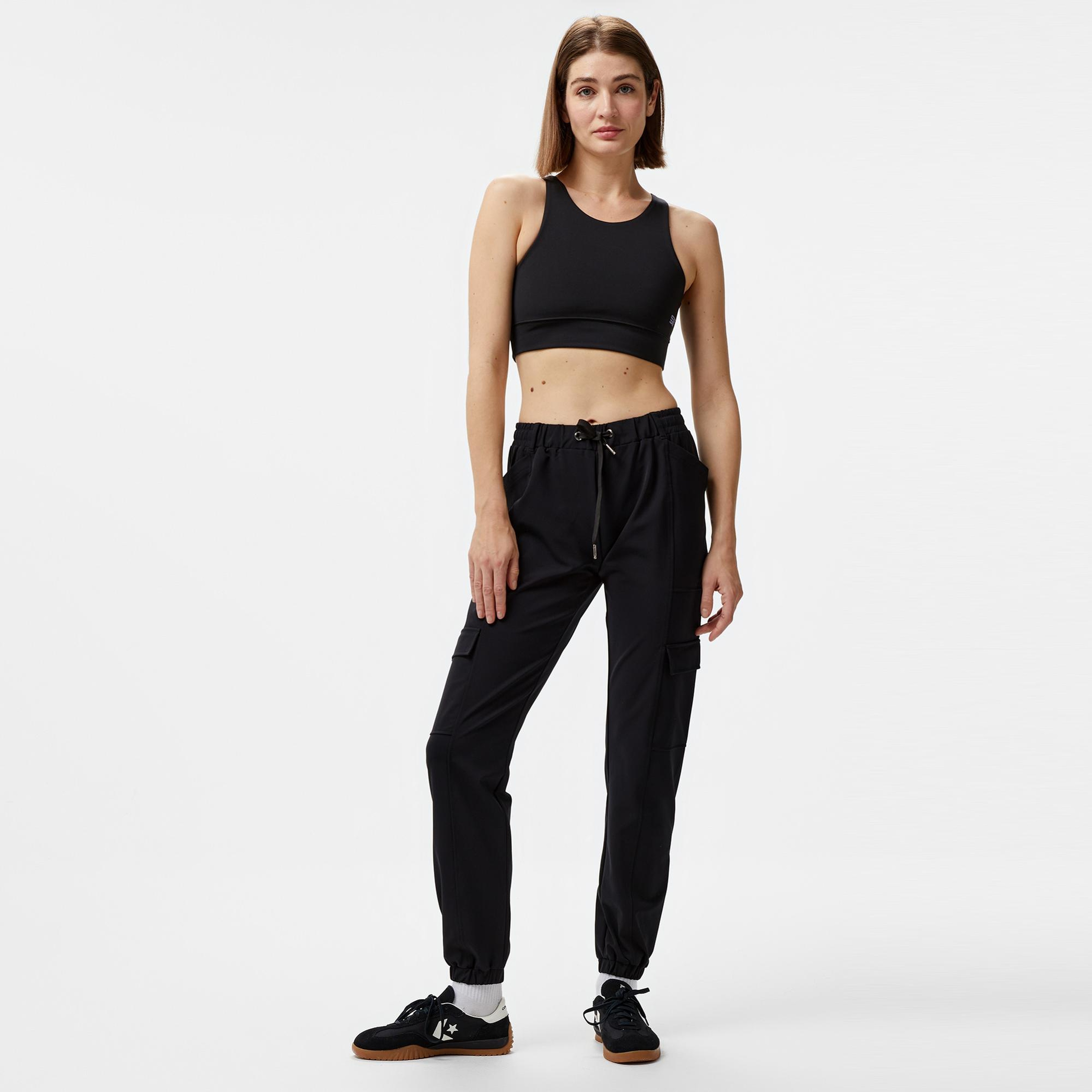 Sportempt Stw141 Kadın Siyah Eşofman Altı