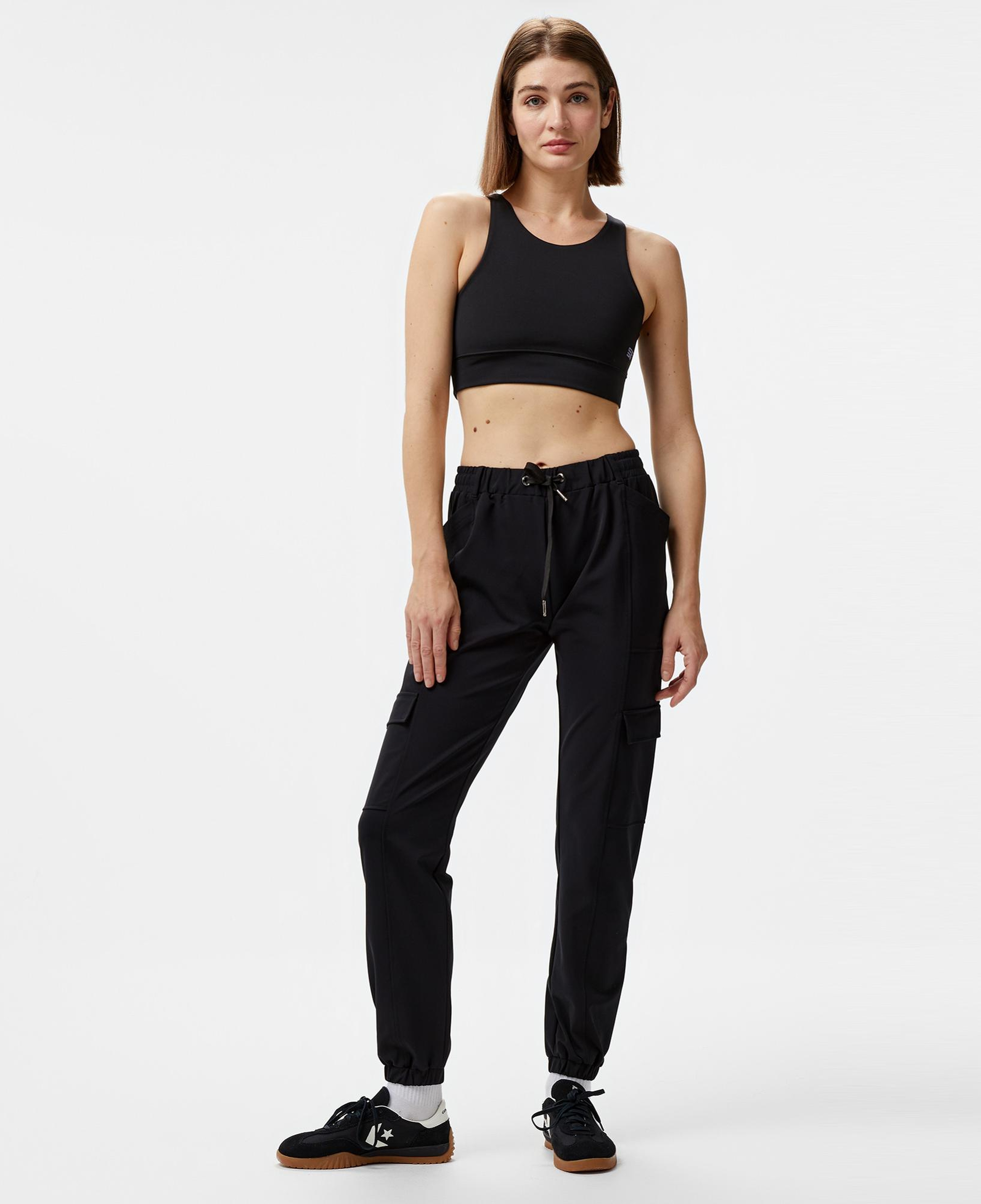 Sportempt Stw141 Kadın Siyah Eşofman Altı