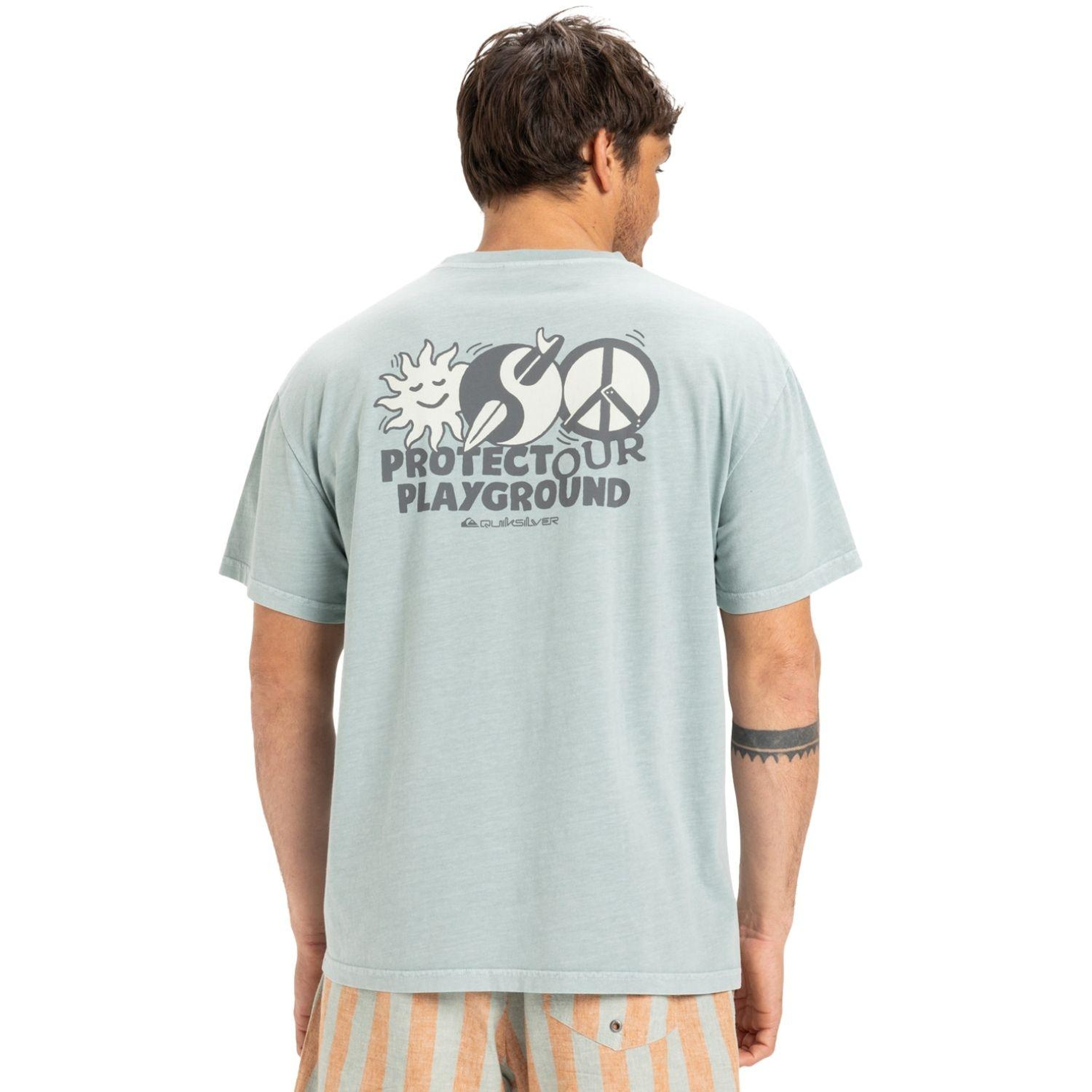 Quiksilver Nd Wake Up World Erkek Mavi Tişört