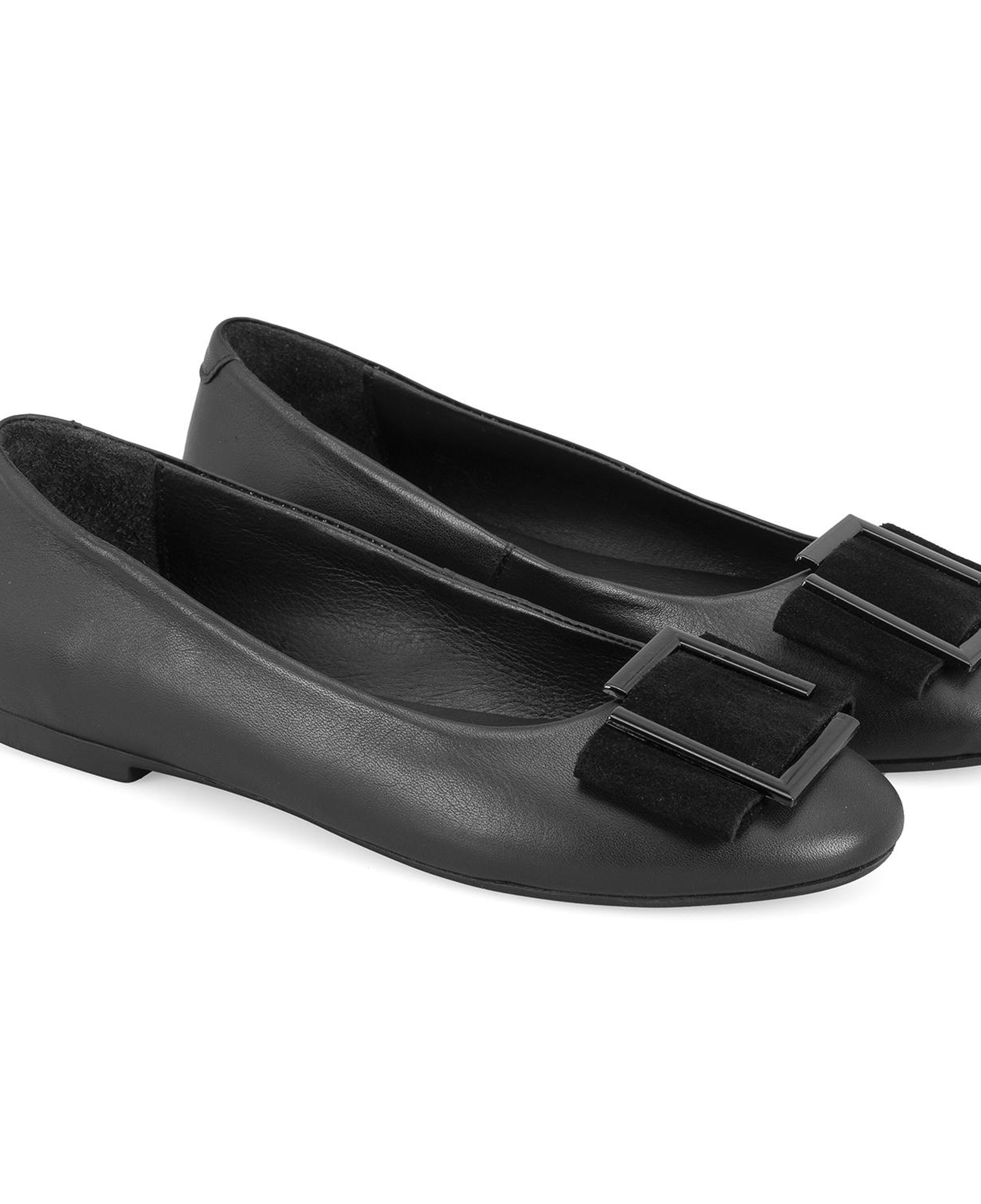 Kadın Siyah Deri Babet