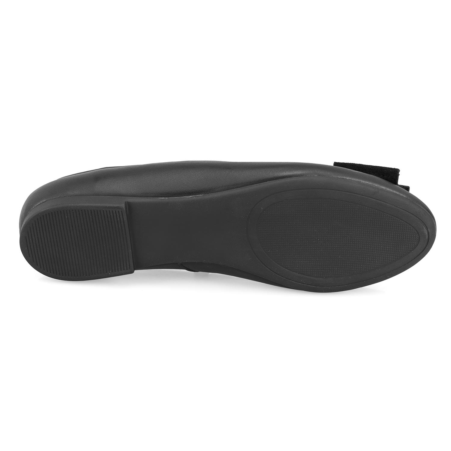 Kadın Siyah Deri Babet