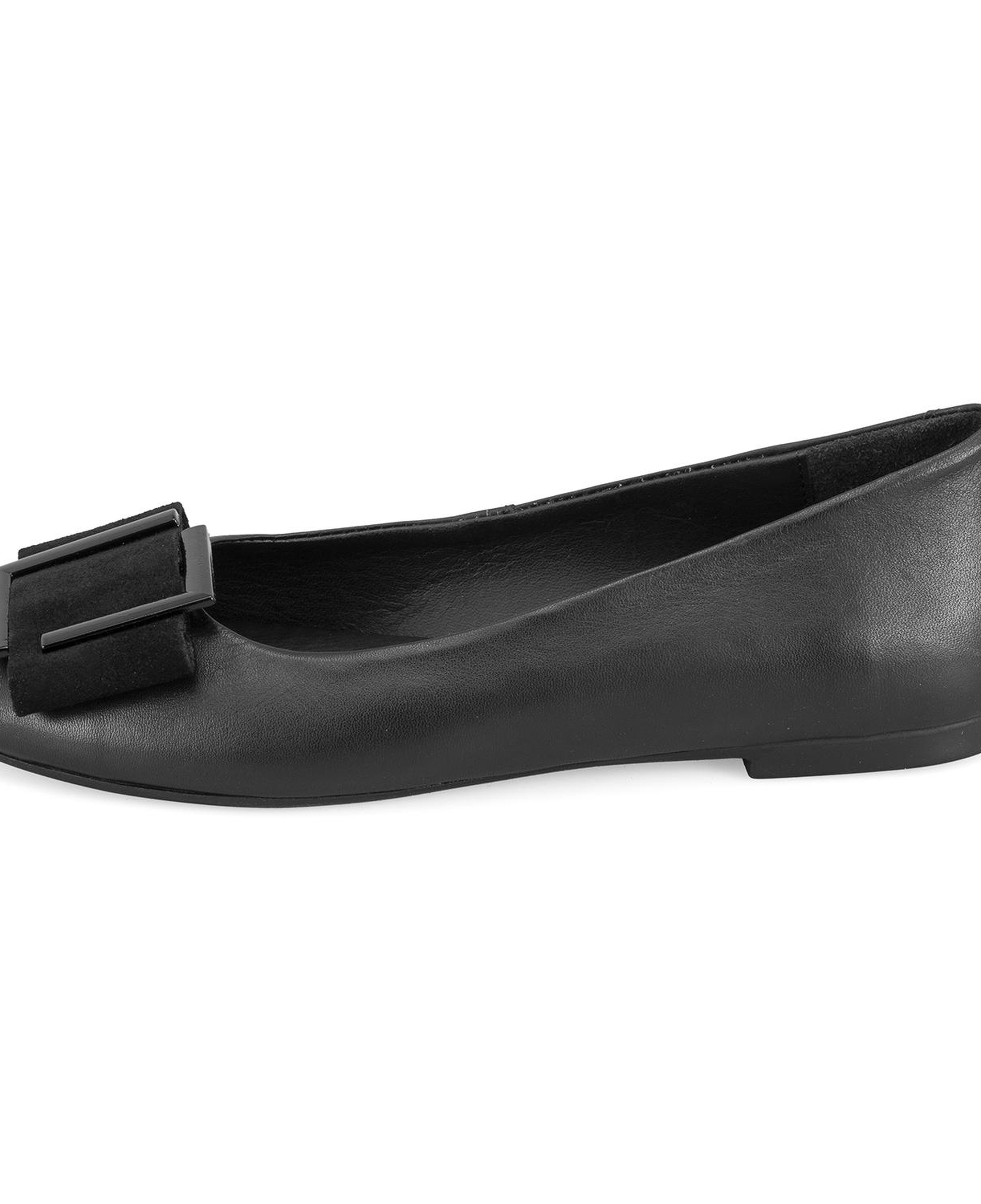 Kadın Siyah Deri Babet