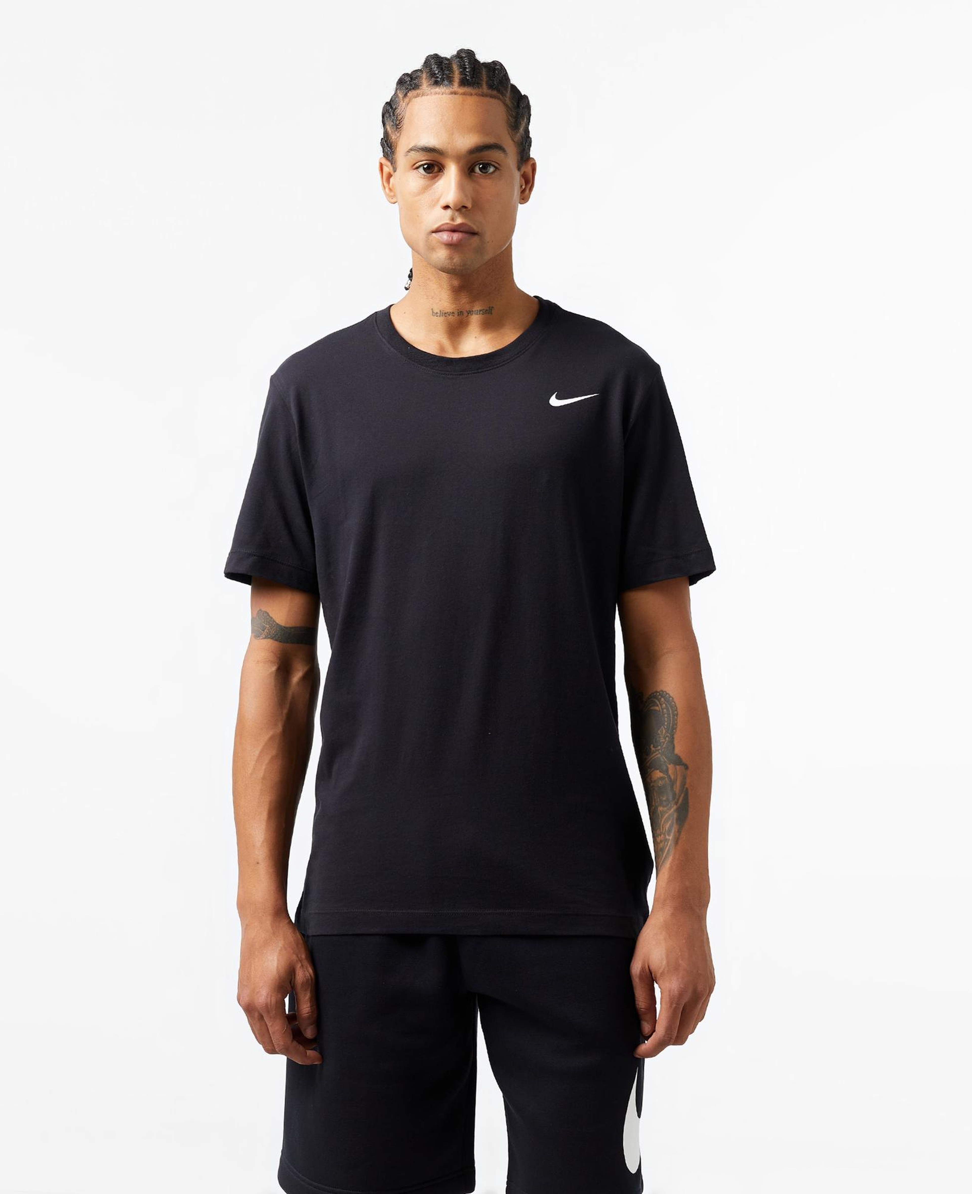 Nike Dri-Fit Crew Solid Erkek Siyah T-Shirt