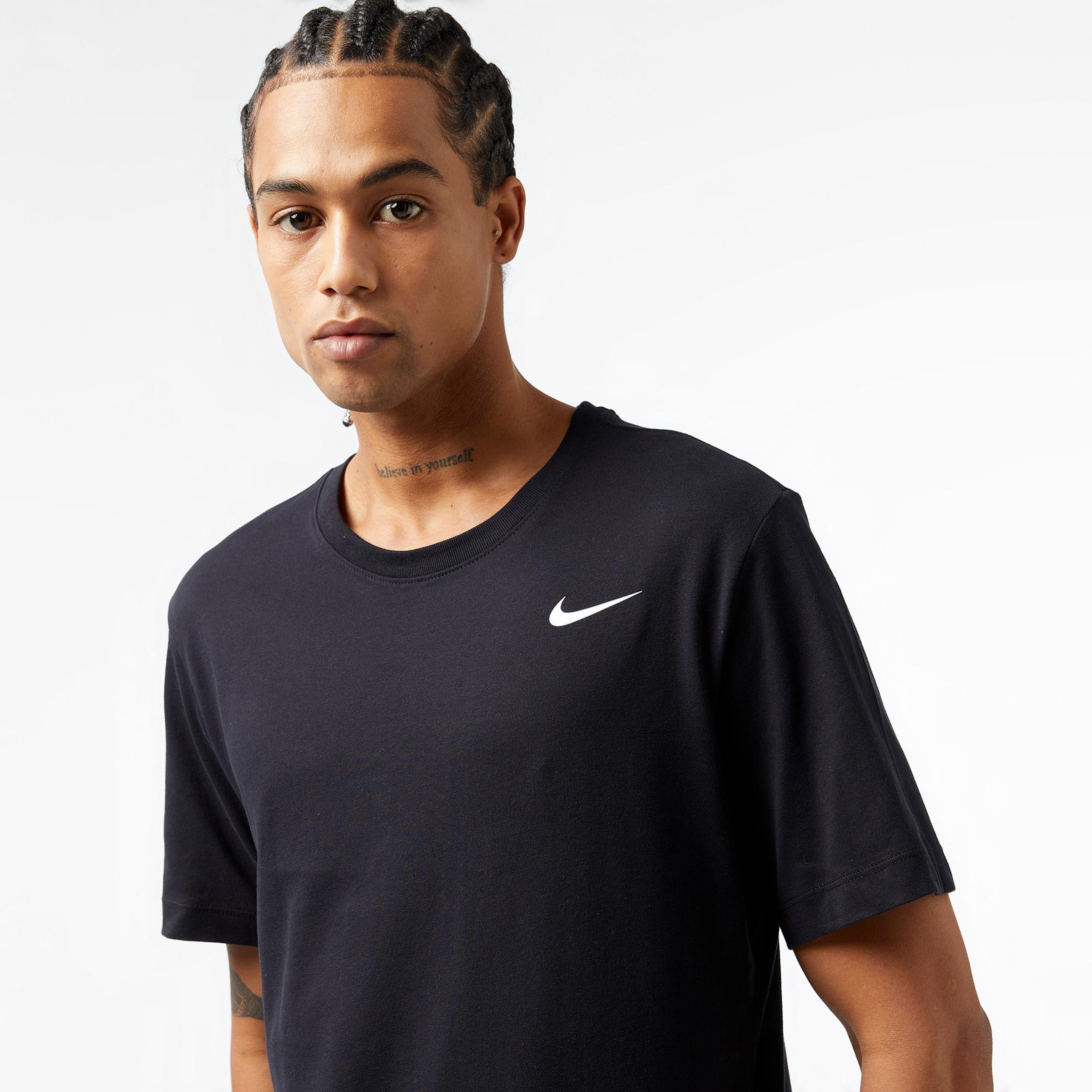 Nike Dri-Fit Crew Solid Erkek Siyah T-Shirt
