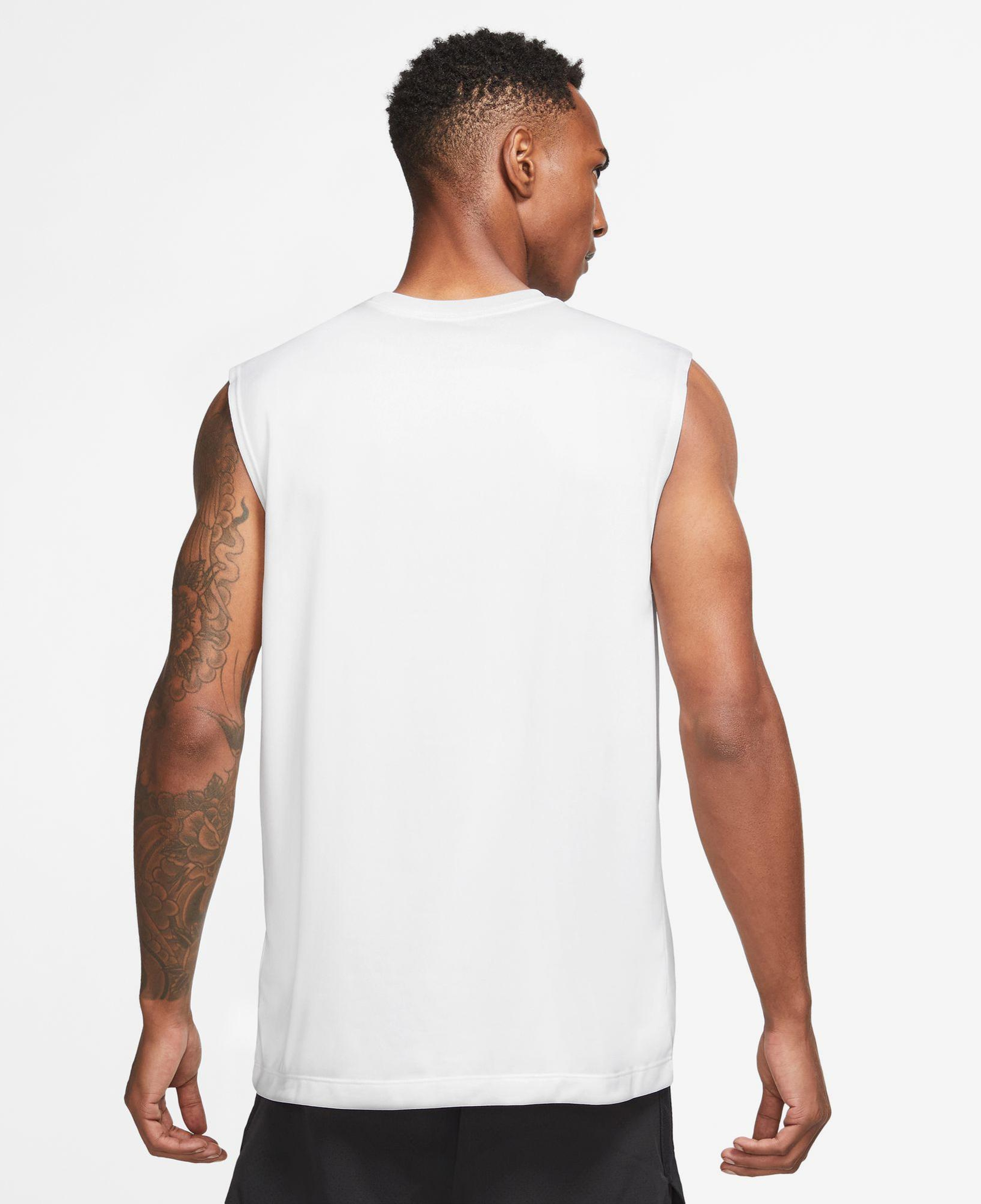 Nike Dri-Fit Legend Reset Erkek Beyaz Kolsuz T-Shirt