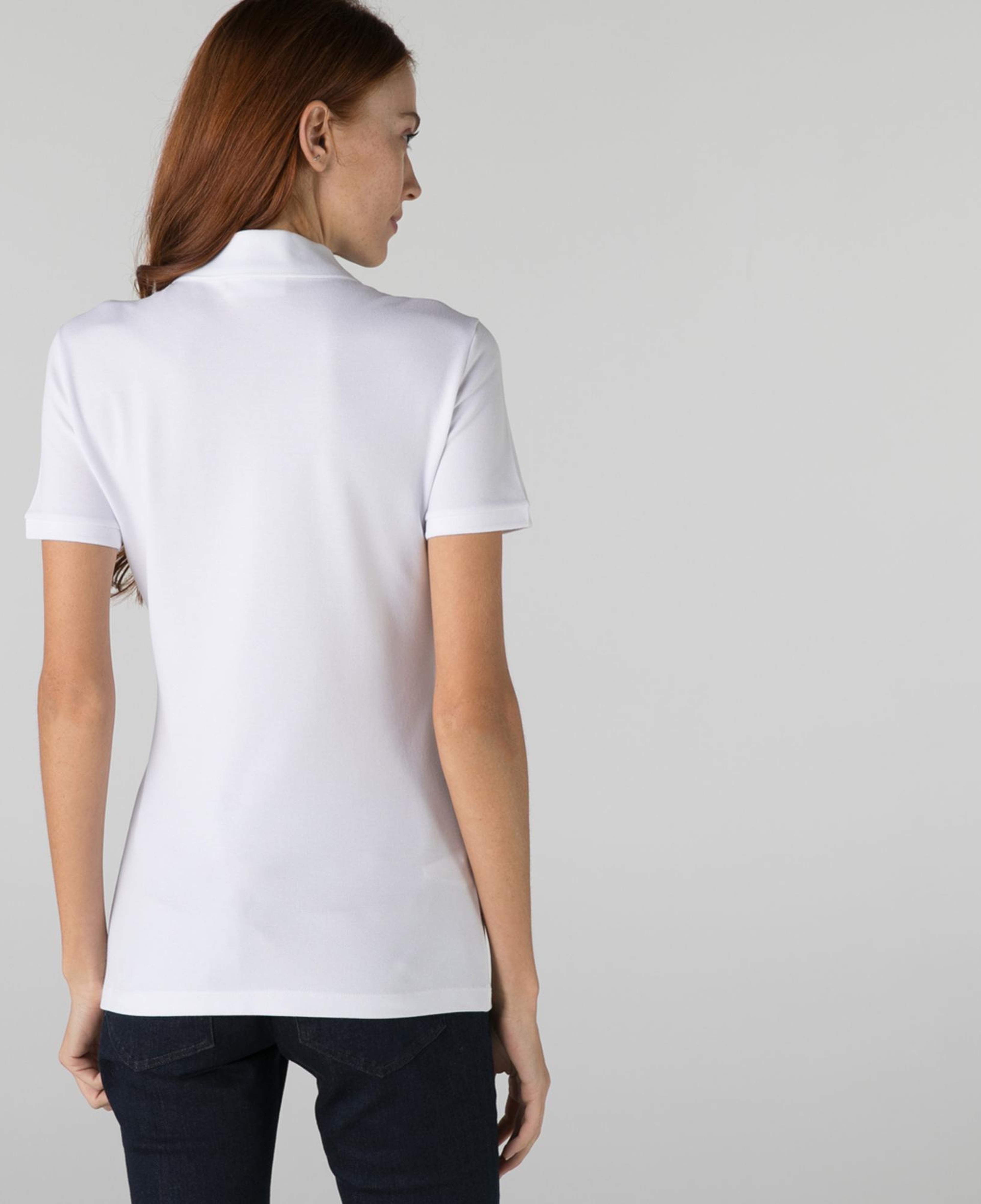 Lacoste L.12.D Kadın Slim Fit Beyaz Polo