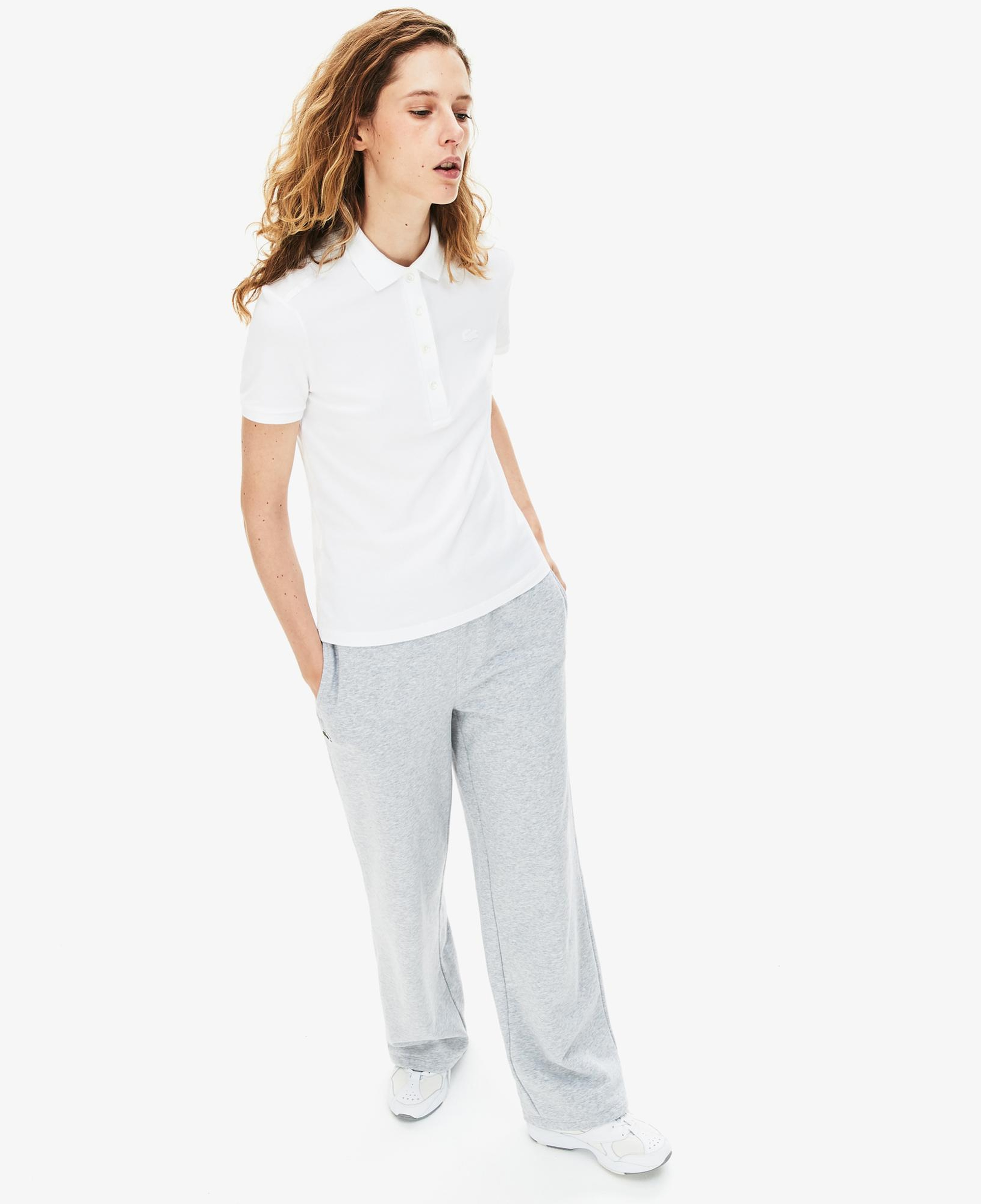 Lacoste L.12.D Kadın Slim Fit Beyaz Polo