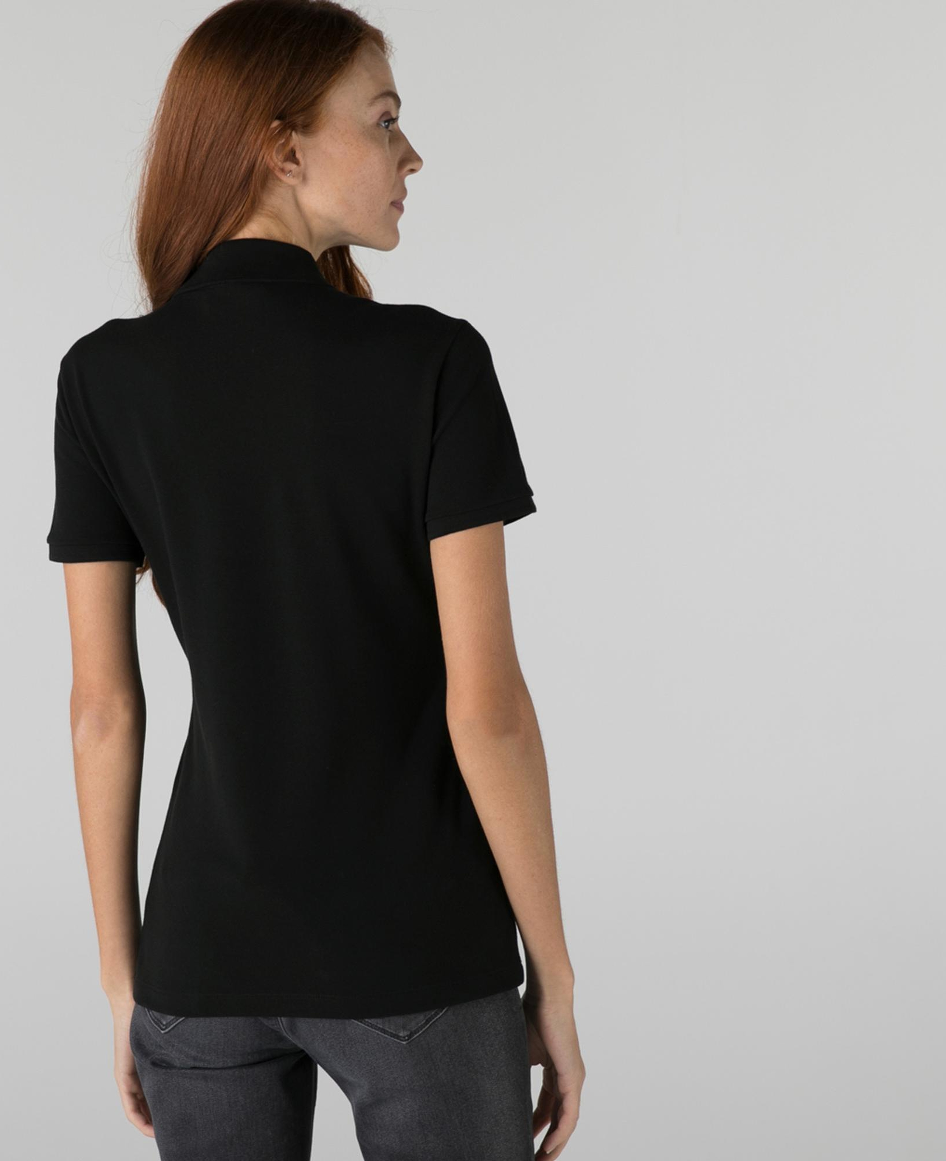 Lacoste L.12.D Kadın Slim Fit Siyah Polo