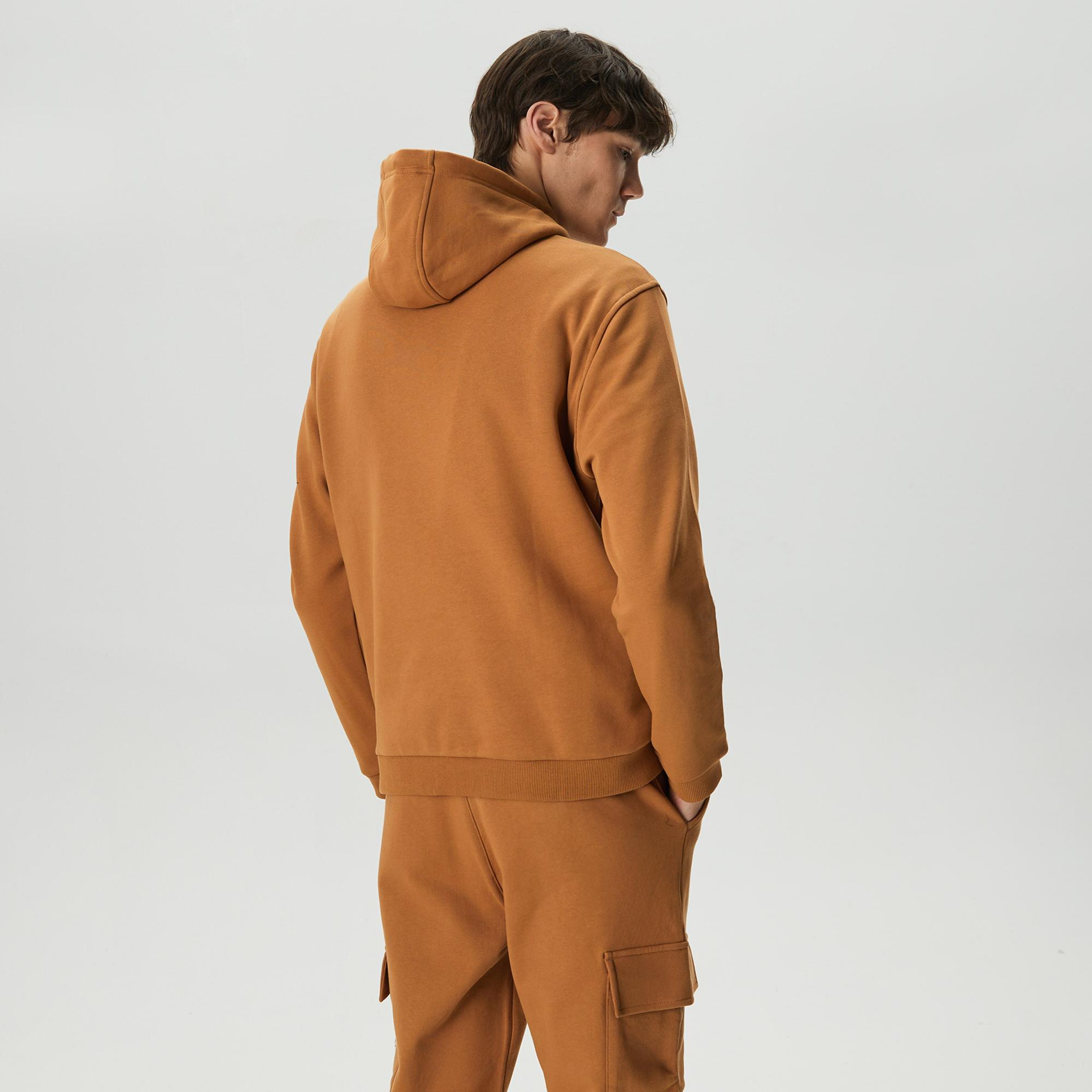 UNITED4 Classic Erkek Kahverengi Hoodie