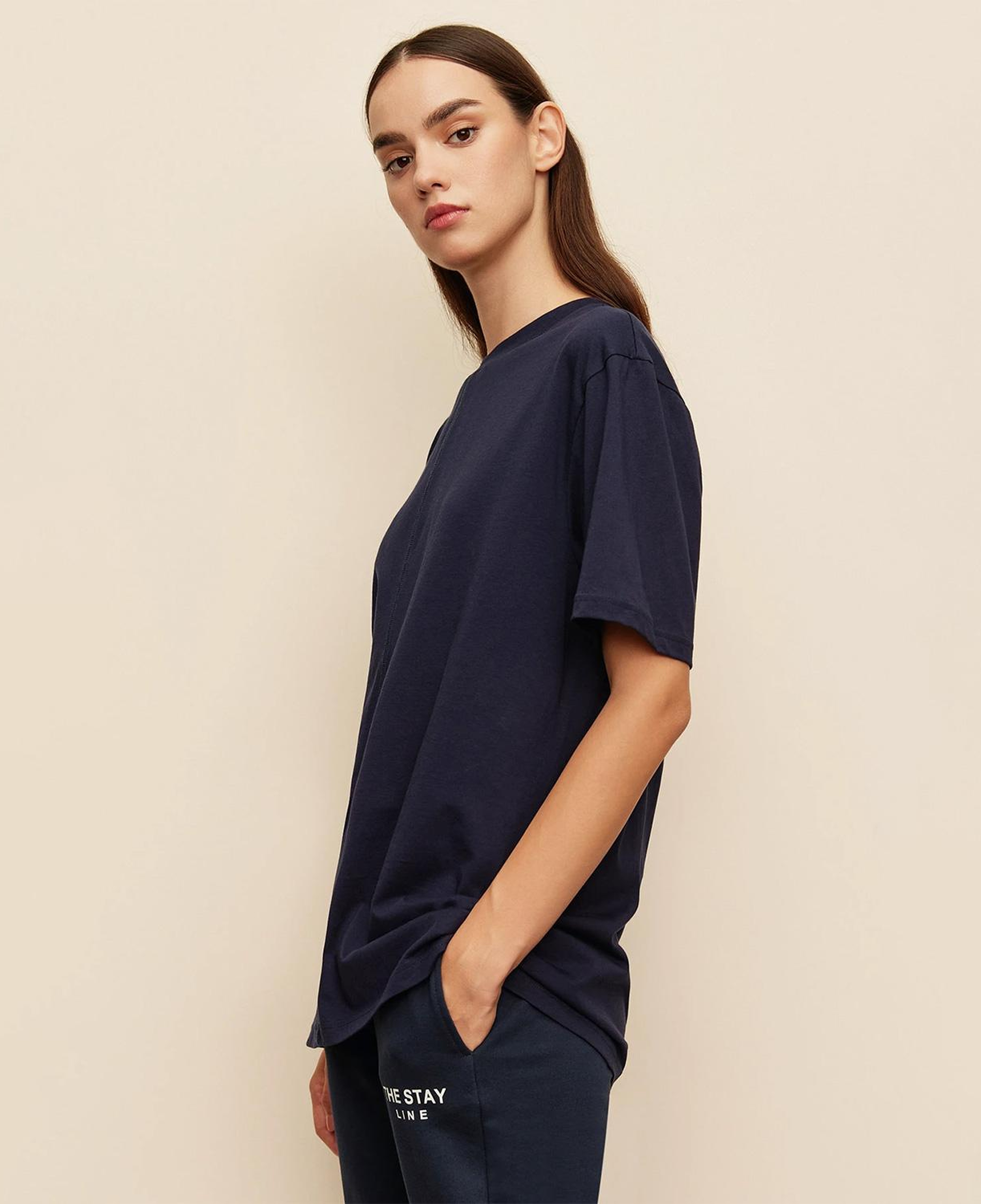 The Stay Line Soley Unisex Lacivert T-Shirt