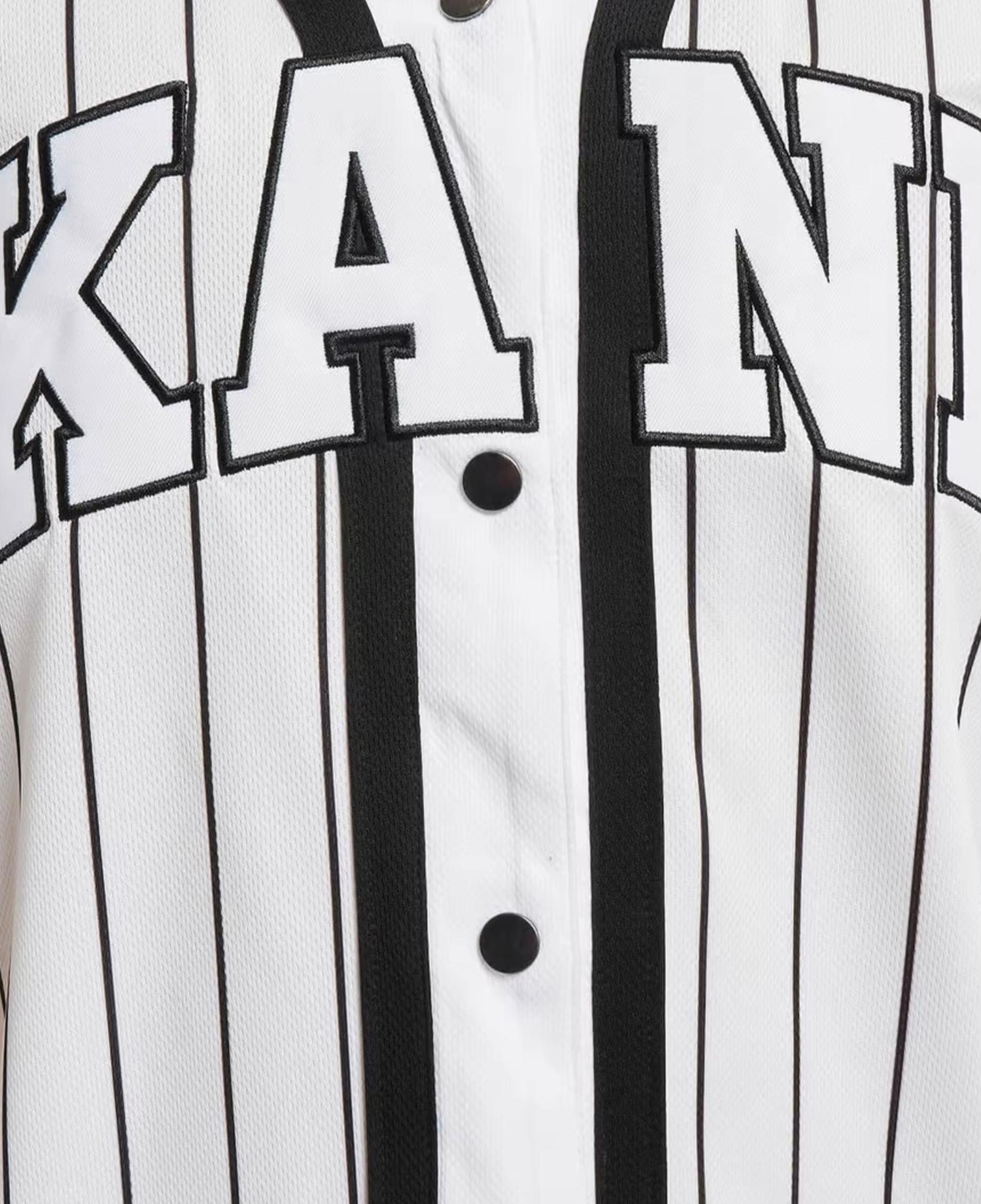 Karl Kani Serif Pinstripe Baseball Erkek Beyaz Gömlek