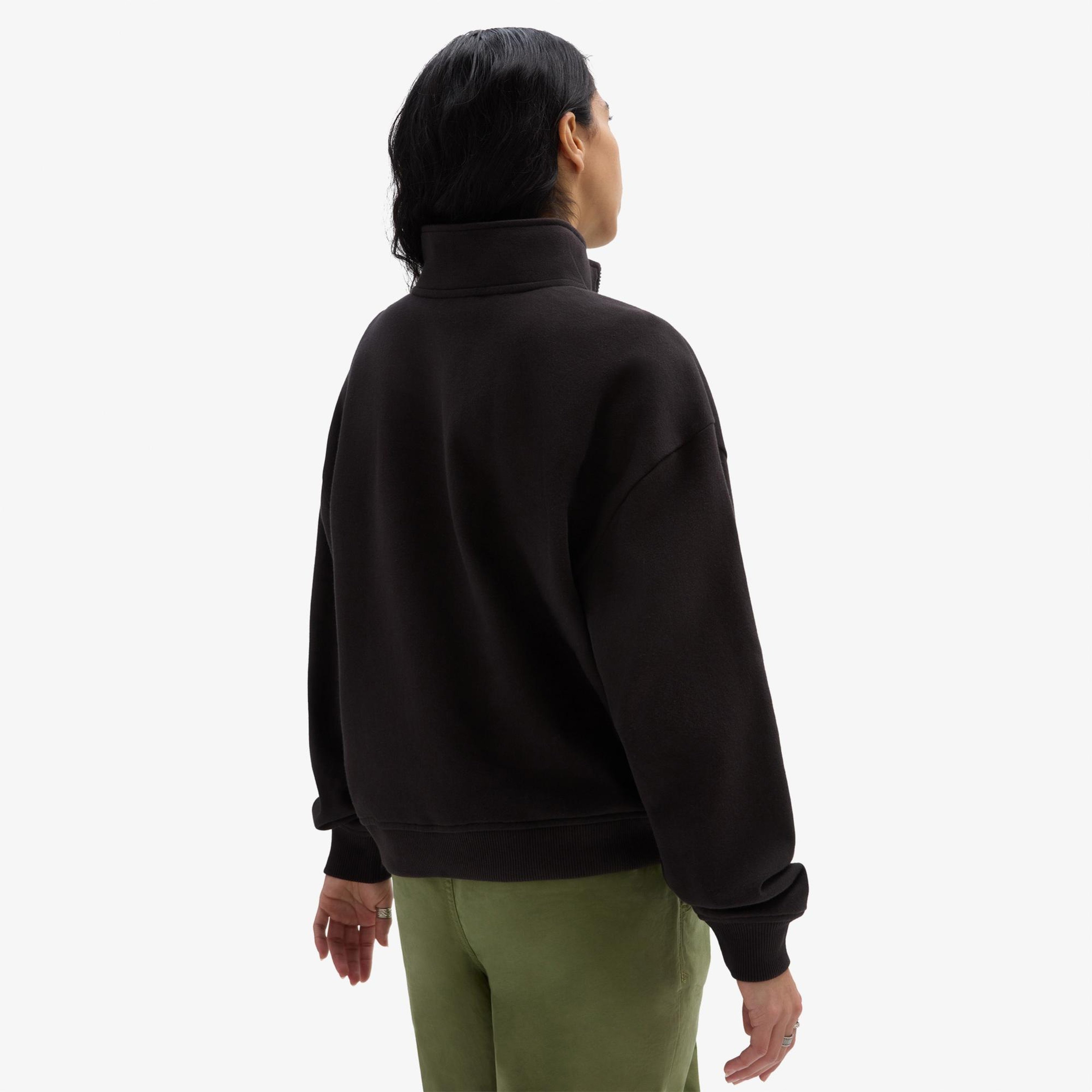 Vans Leighton Mock Neck Fleece Kadın Siyah Sweatshirt