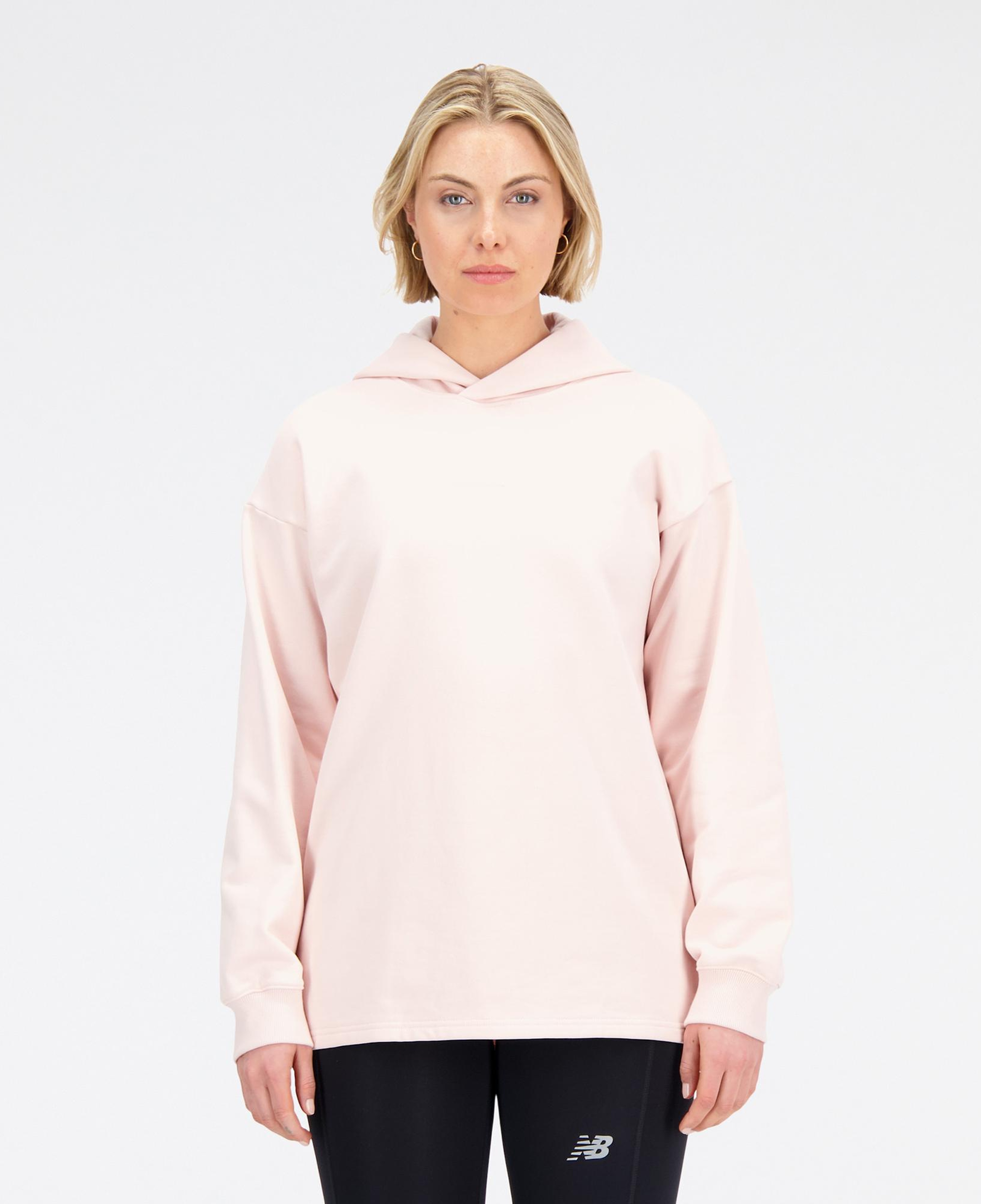 New Balance Athletics Linear Kadın Pembe Hoodie