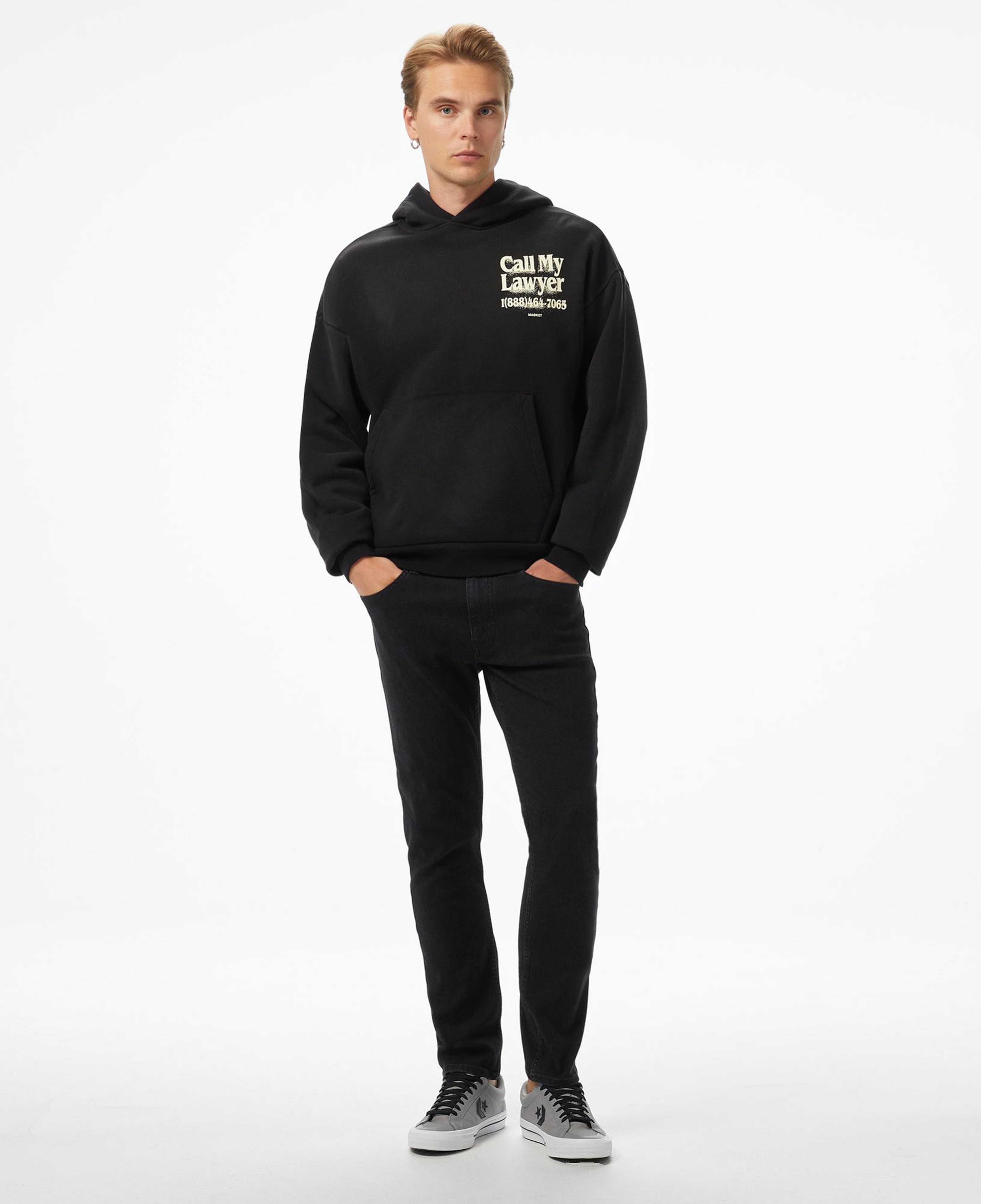 The Market 'Call My Lawyer' Erkek Siyah Sweatshirt