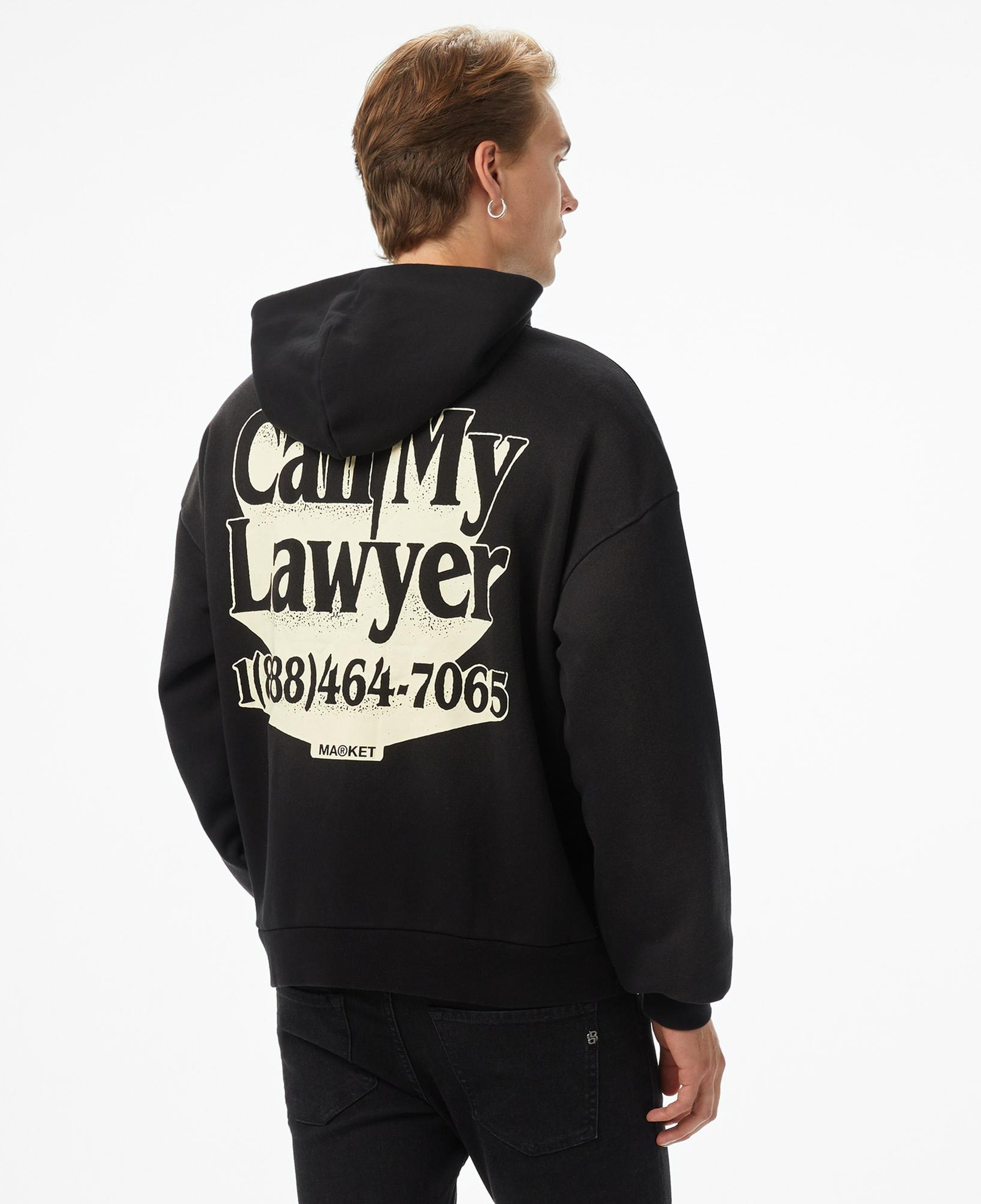 The Market 'Call My Lawyer' Erkek Siyah Sweatshirt