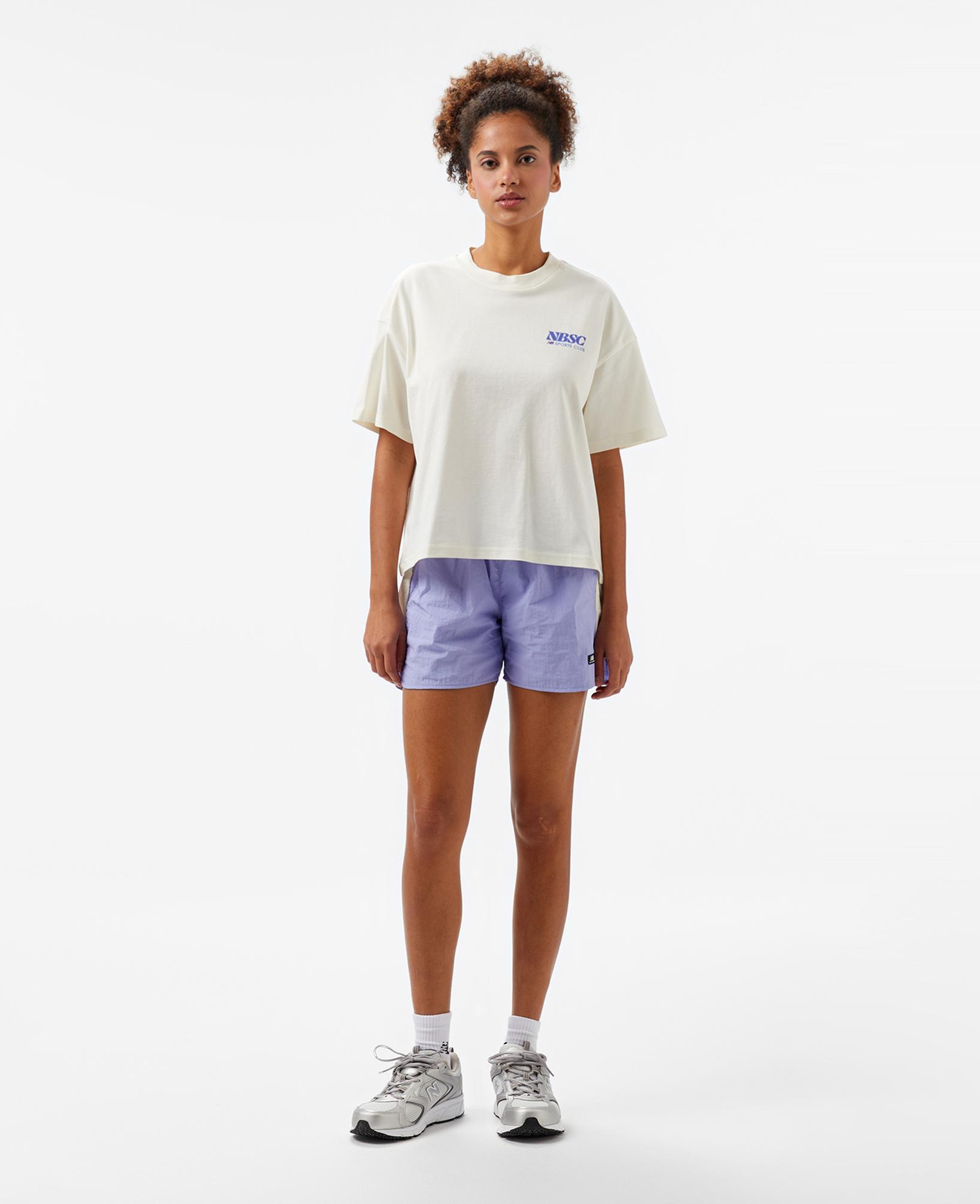 New Balance Lifestyle Kadın Bej T-Shirt