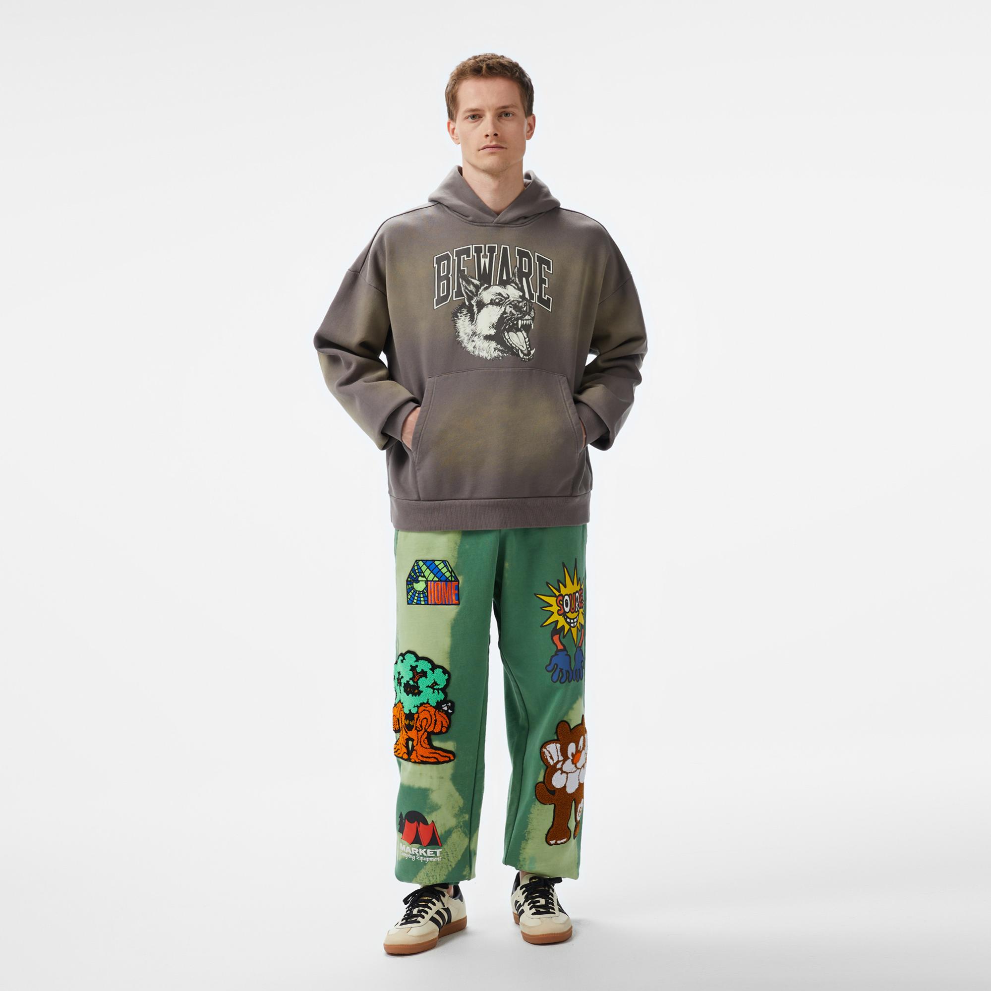 The Market Tonal Beware Erkek Gri Hoodie