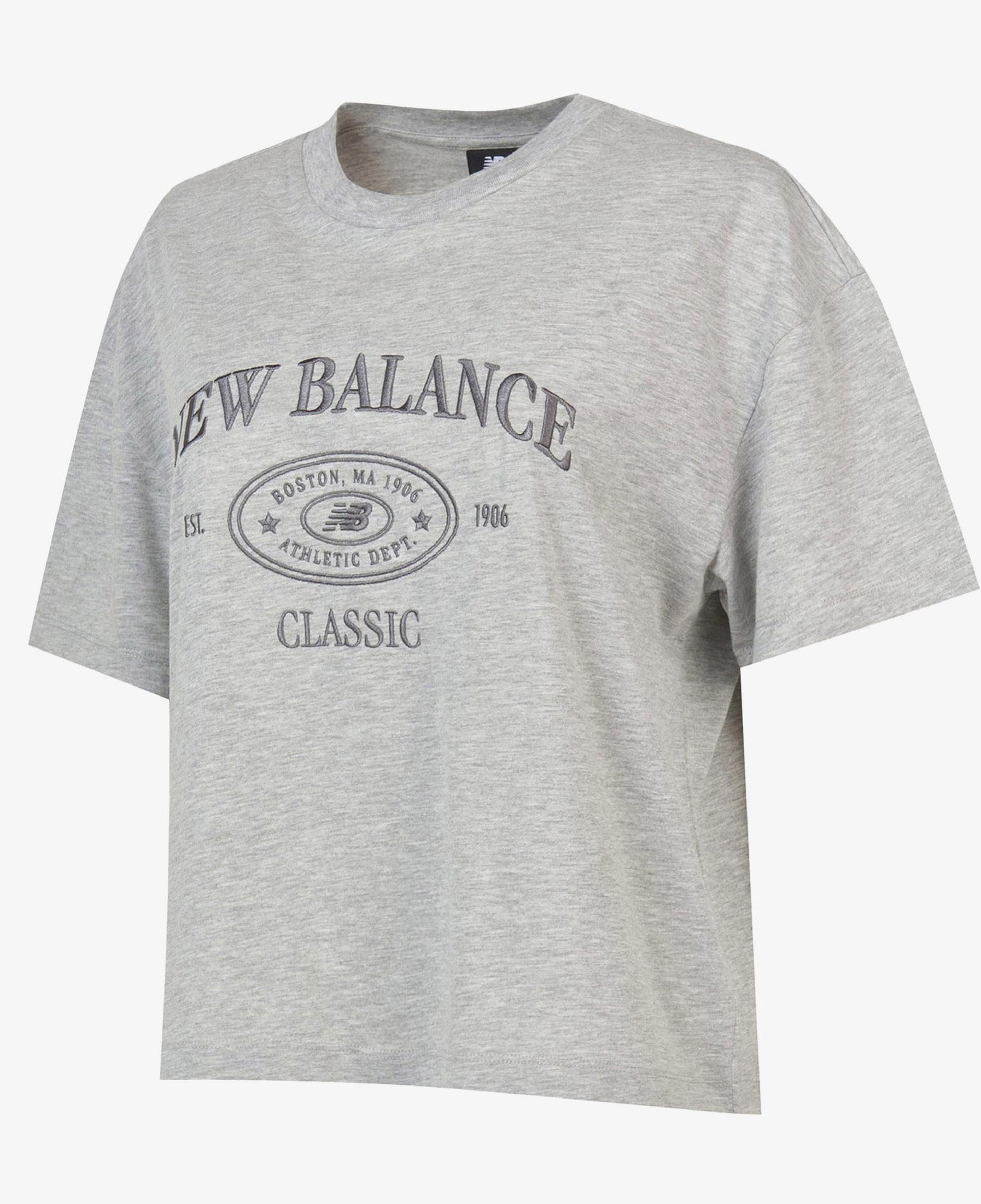 New Balance Lifestyle Kadın Gri T-Shirt