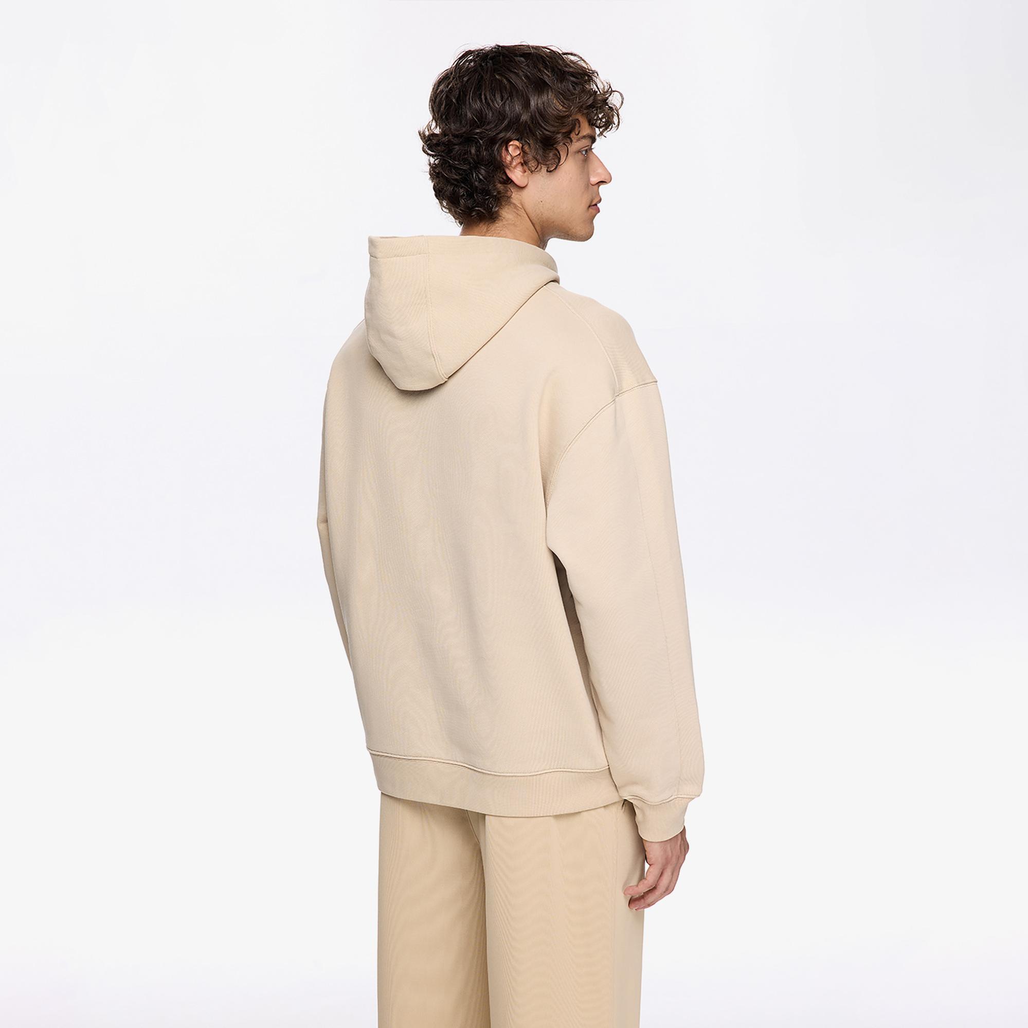 Les Benjamins Classic Erkek Bej Hoodie