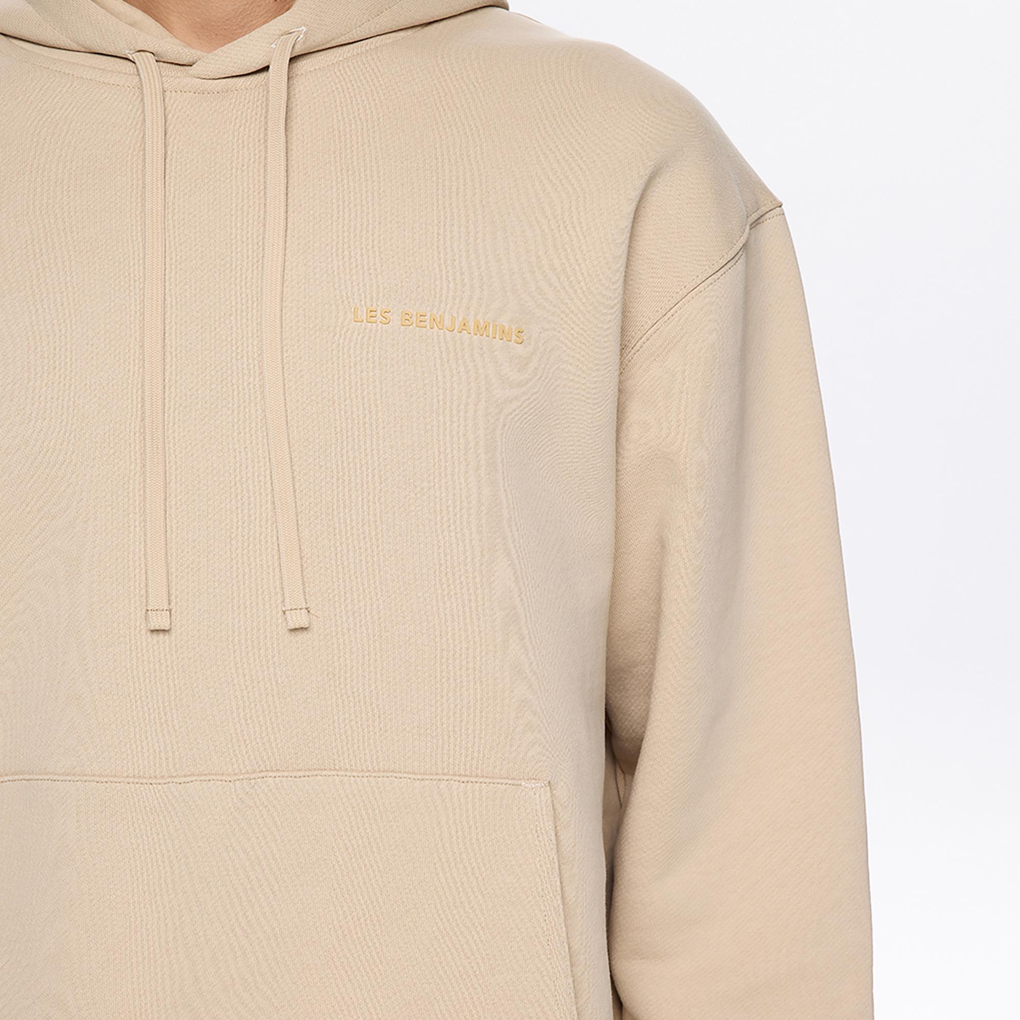 Les Benjamins Classic Erkek Bej Hoodie