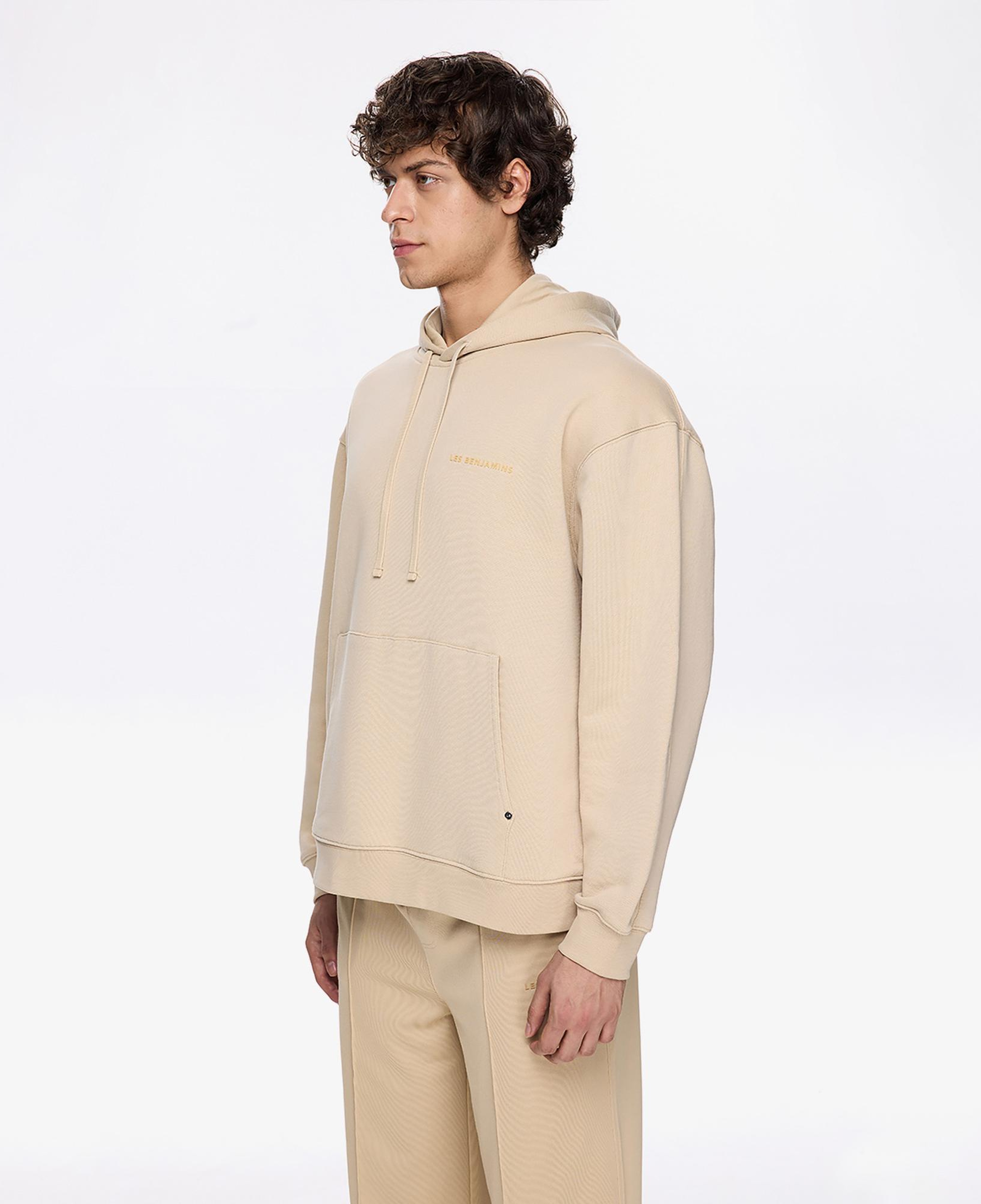 Les Benjamins Classic Erkek Bej Hoodie