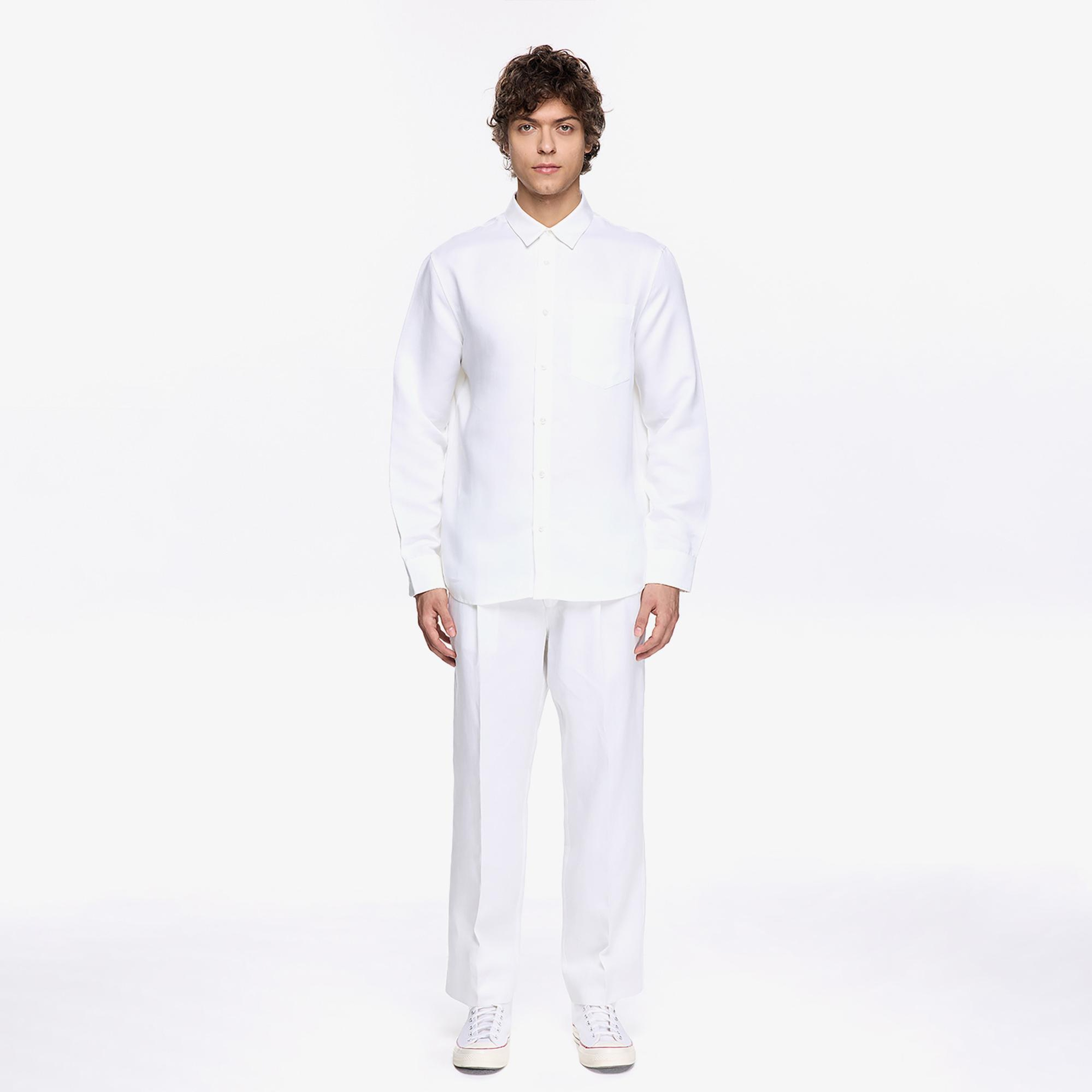 Les Benjamins Classic Erkek Beyaz Gömlek