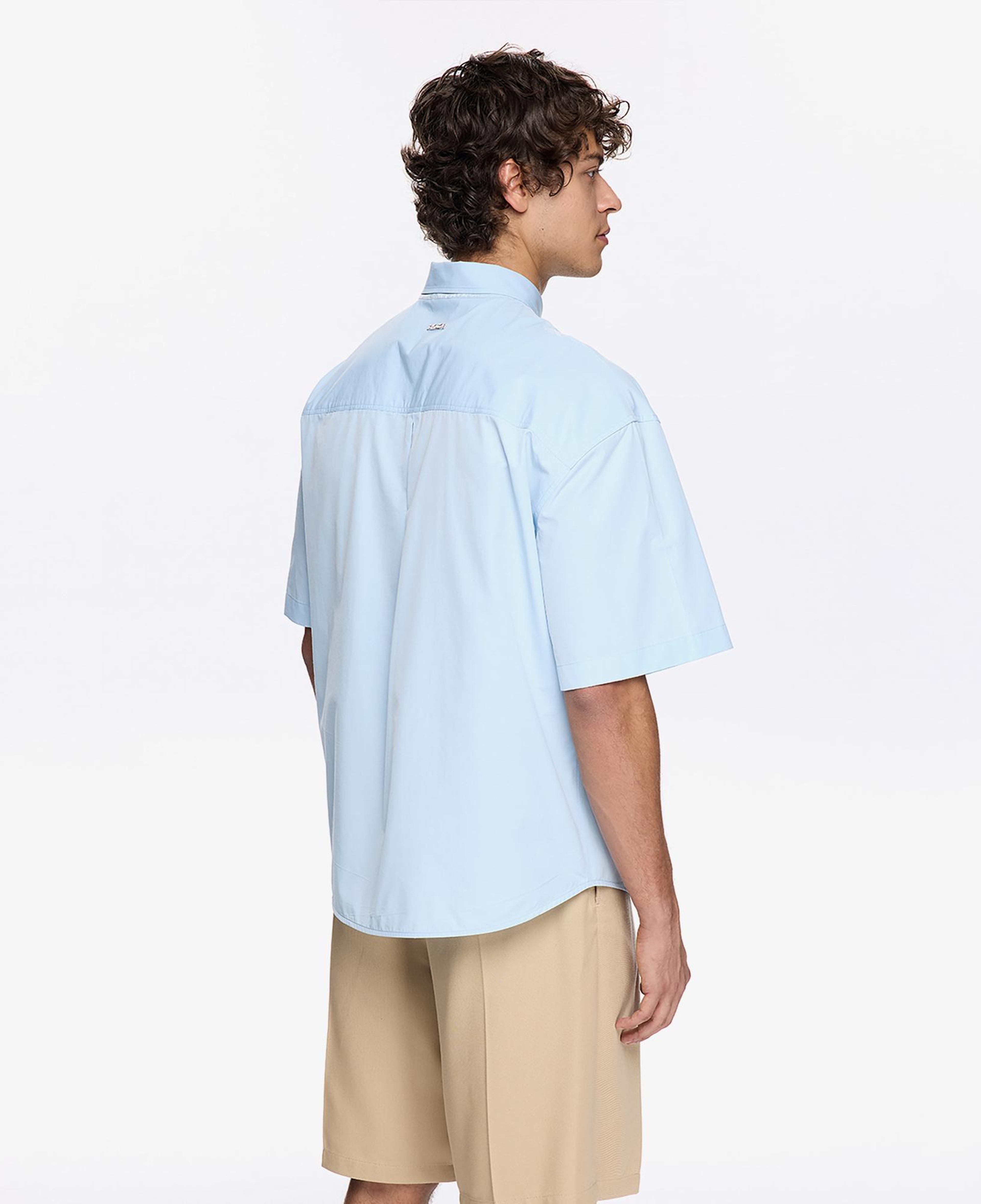 Les Benjamins Classic Erkek Mavi Kısa Kollu Gömlek