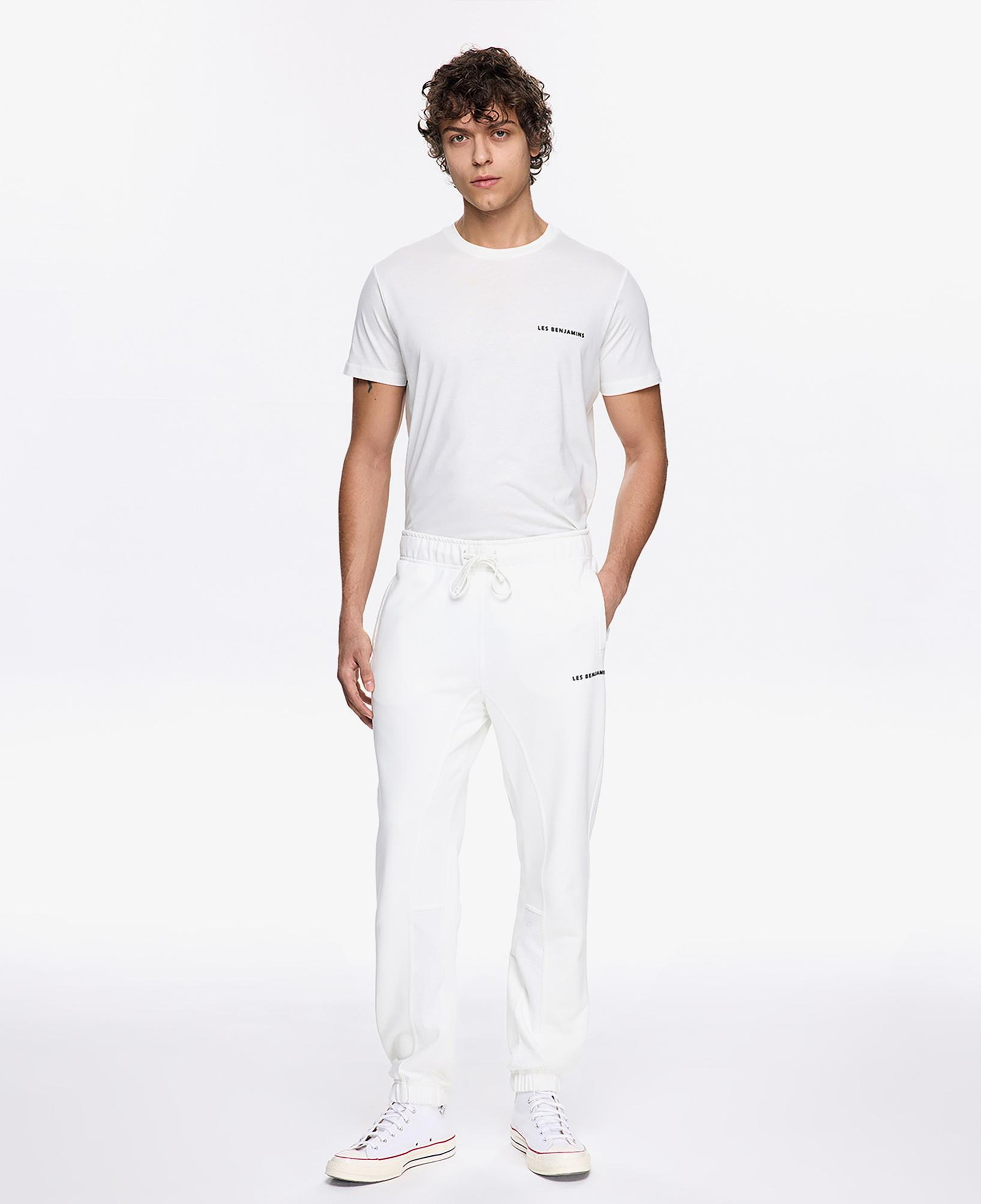 Les Benjamincs Classic Erkek Beyaz Eşofman Altı