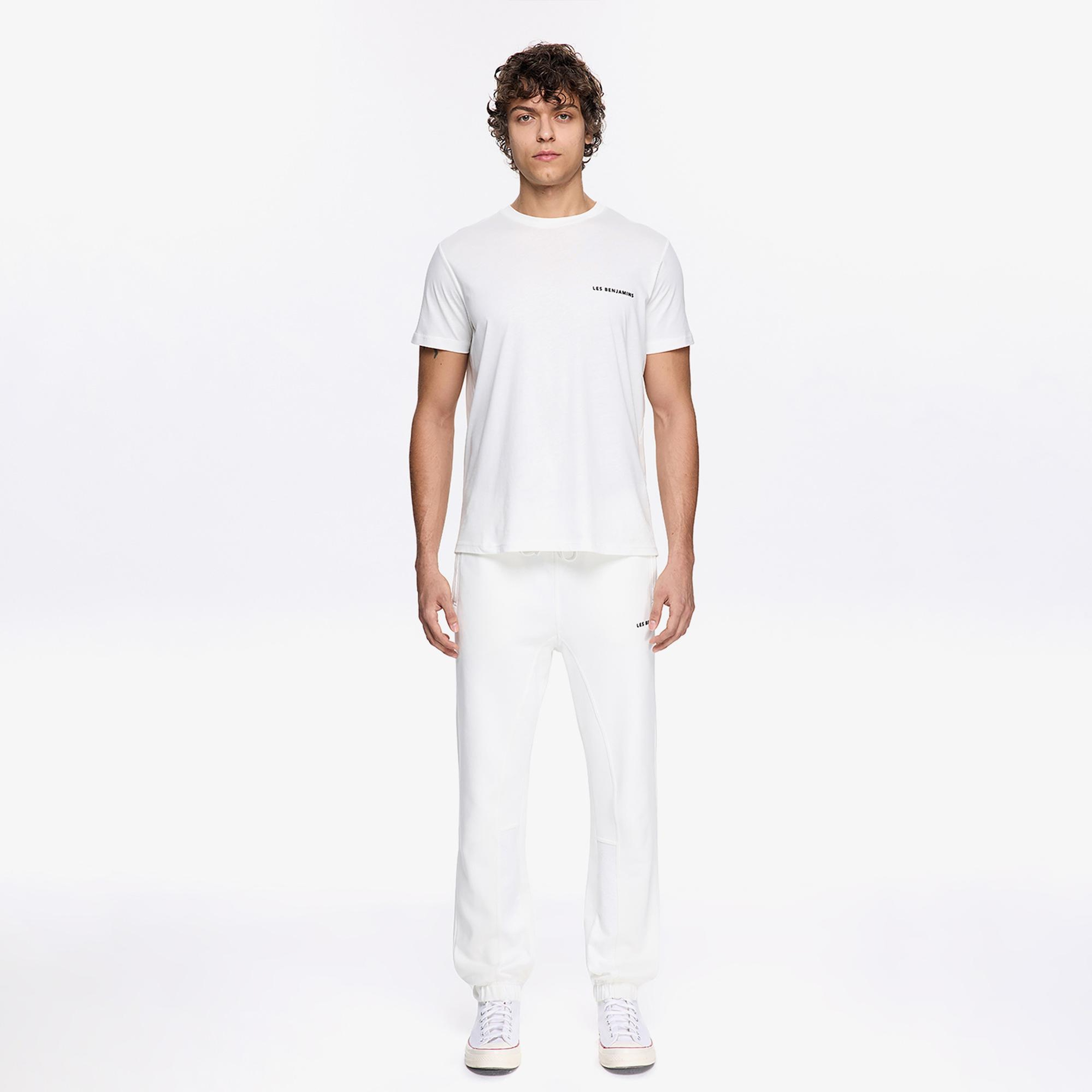 Les Benjamincs Classic Erkek Beyaz Eşofman Altı