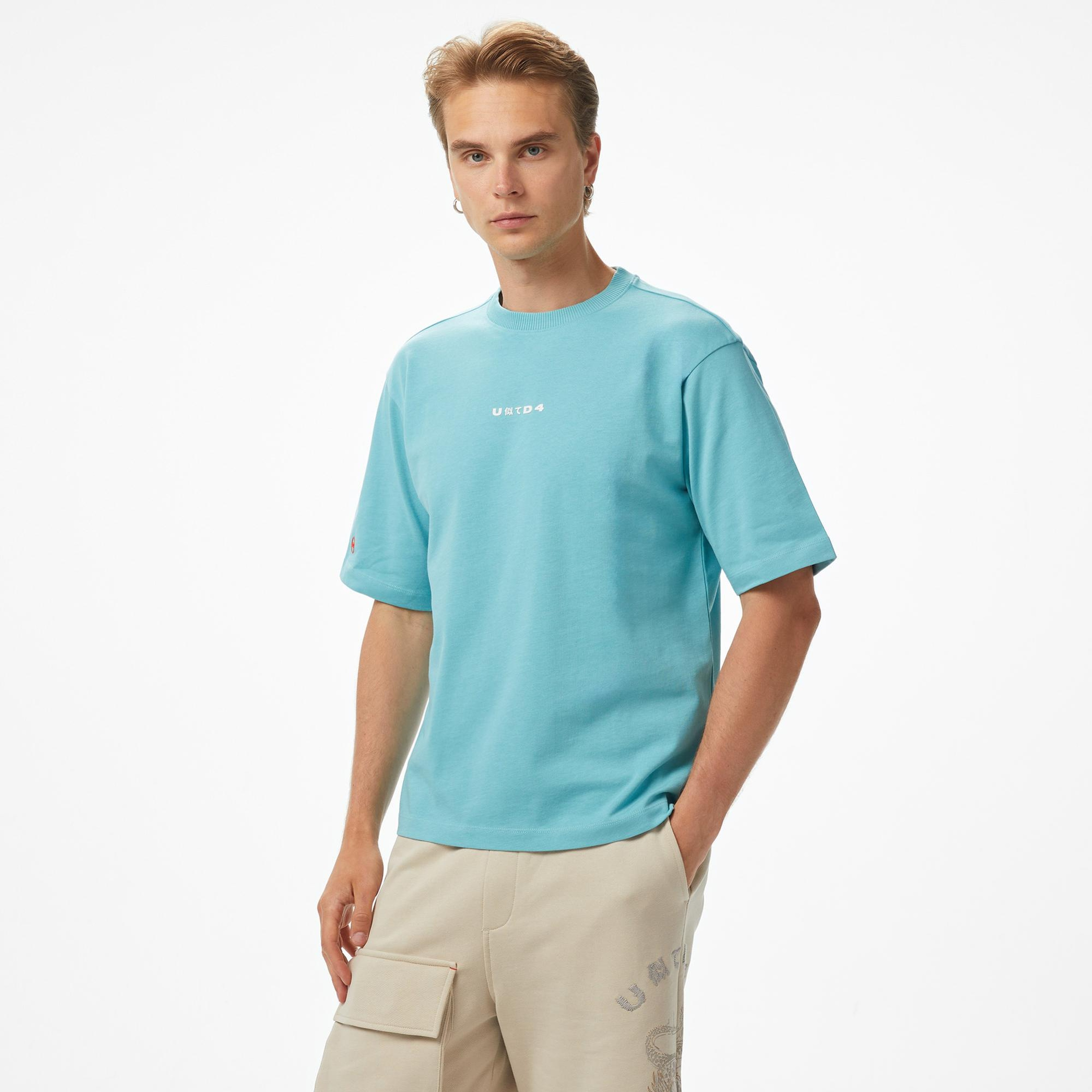 UNITED4 Comfort Erkek Mavi T-Shirt