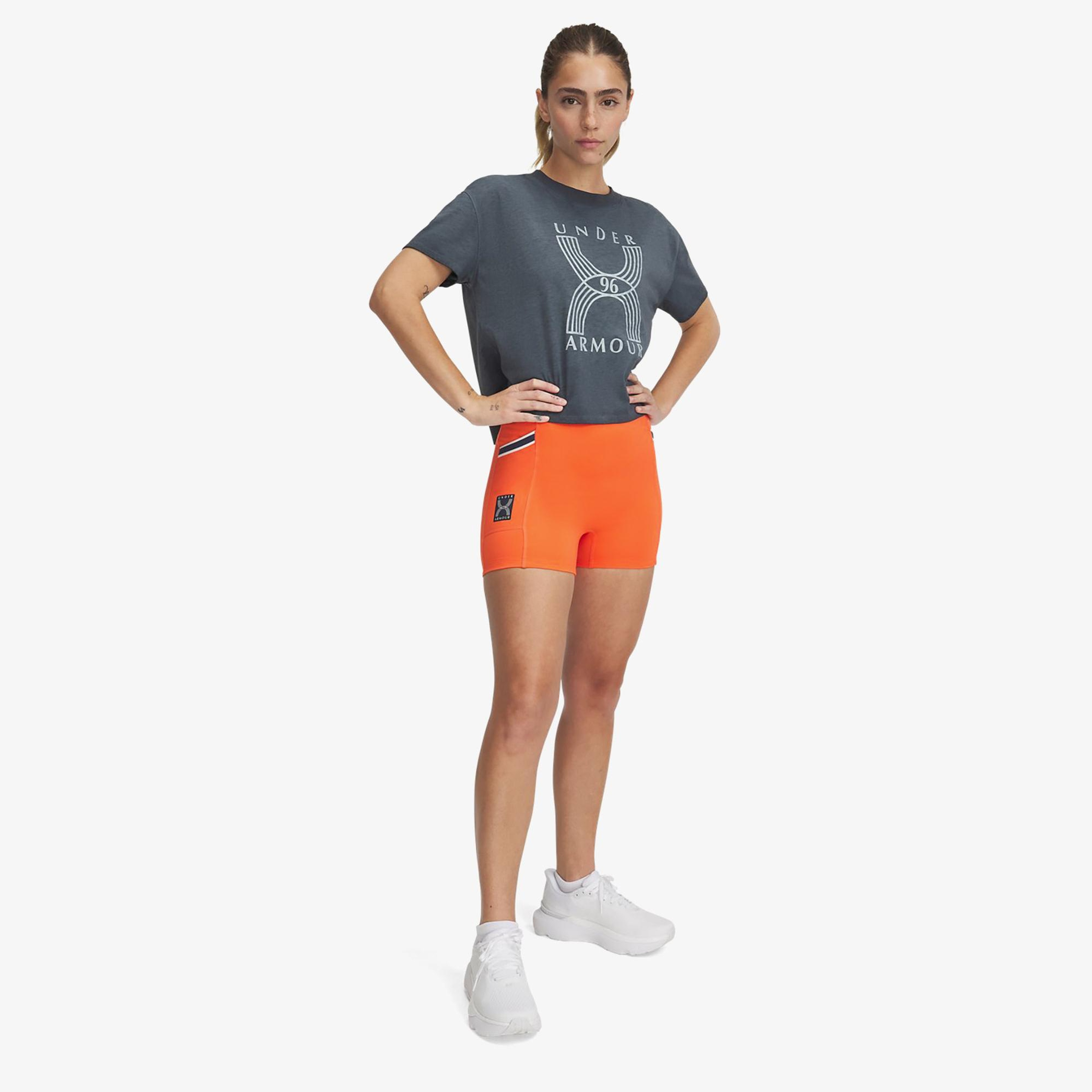 Under Armour Run 96 Kadın Turuncu Kısa Tayt