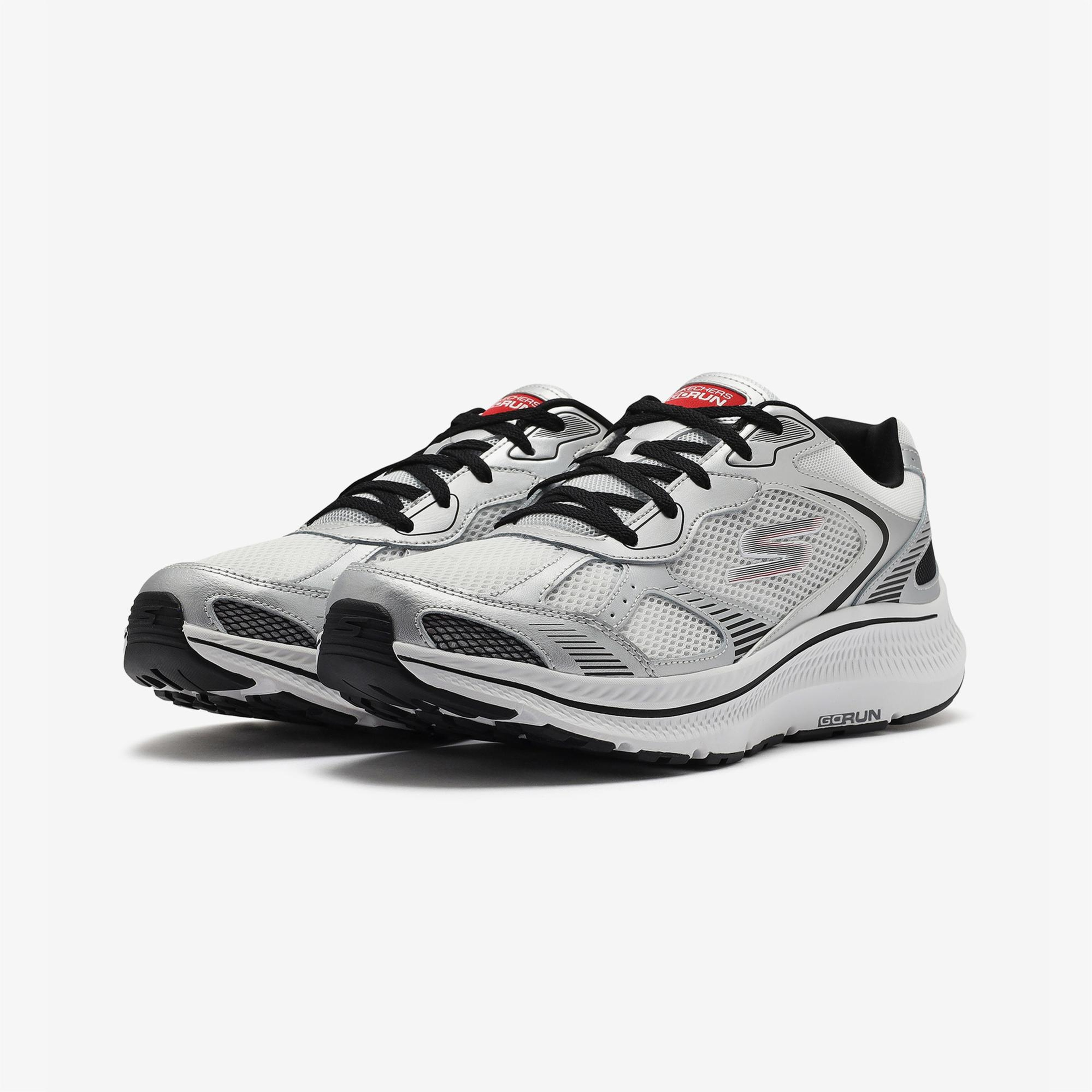 Skechers Go Run Consistent 2.0 Volt Erkek Gri Beyaz Koşu Ayakkabısı