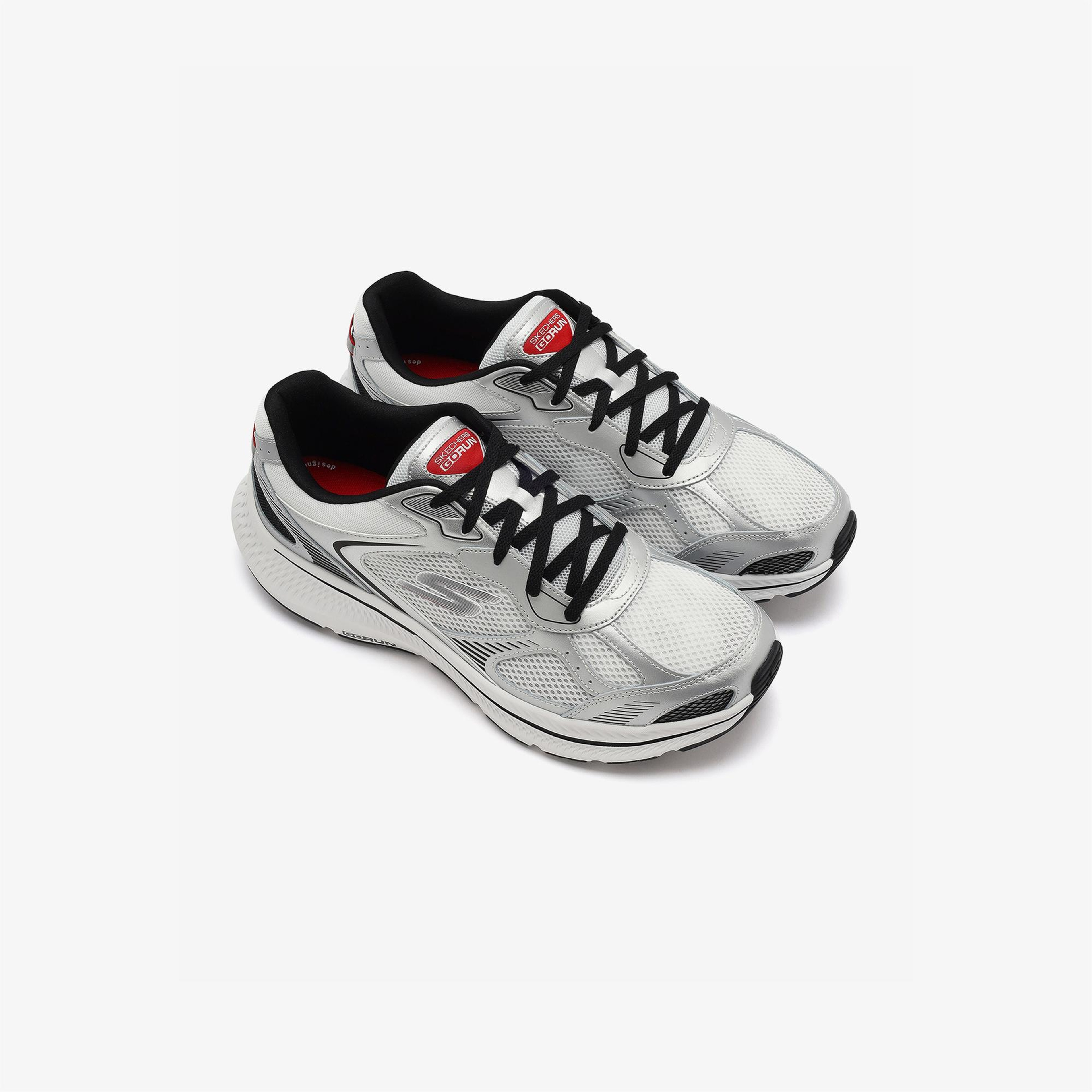Skechers Go Run Consistent 2.0 Volt Erkek Gri Beyaz Koşu Ayakkabısı