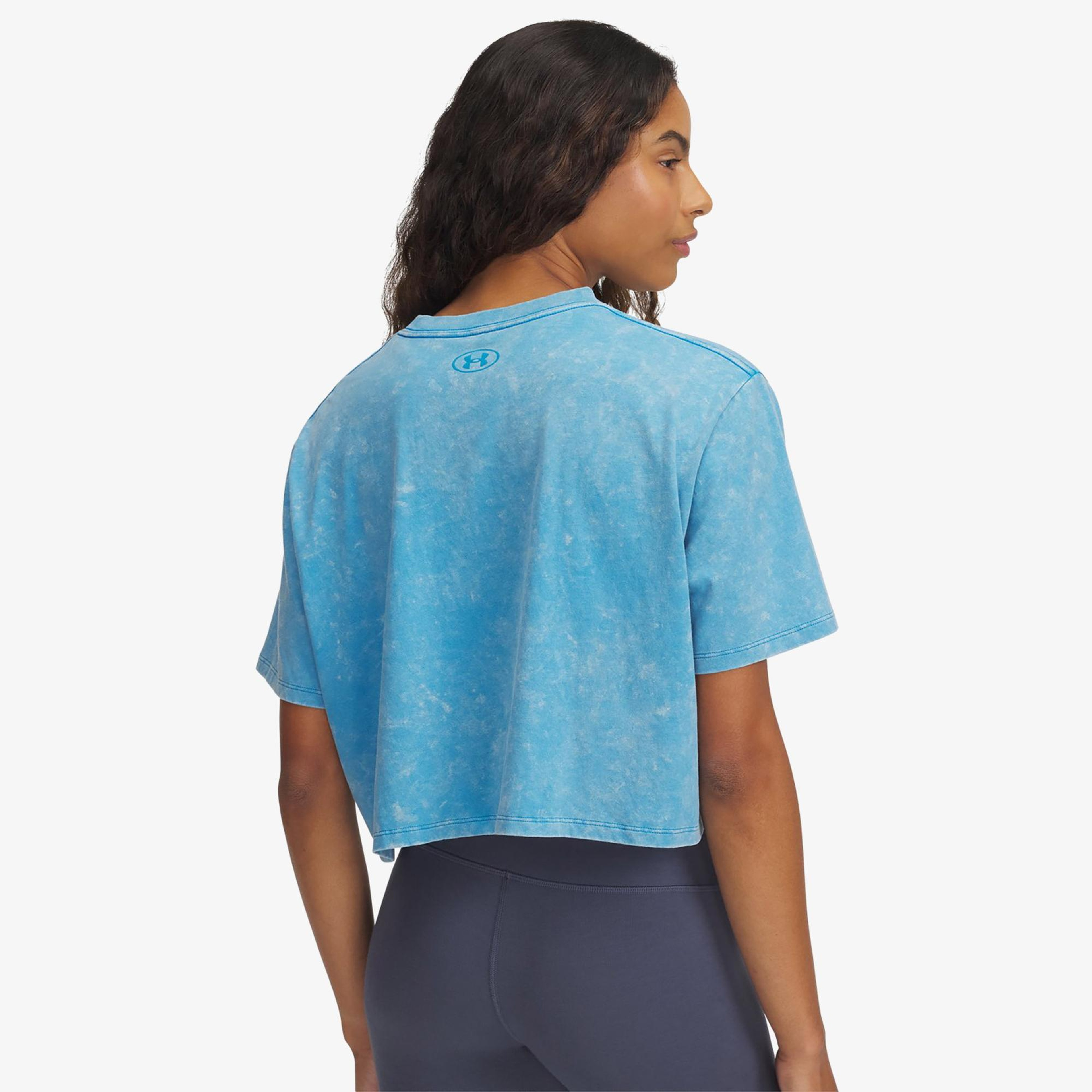 Under Armour Rival Wash Kadın Mavi T-Shirt