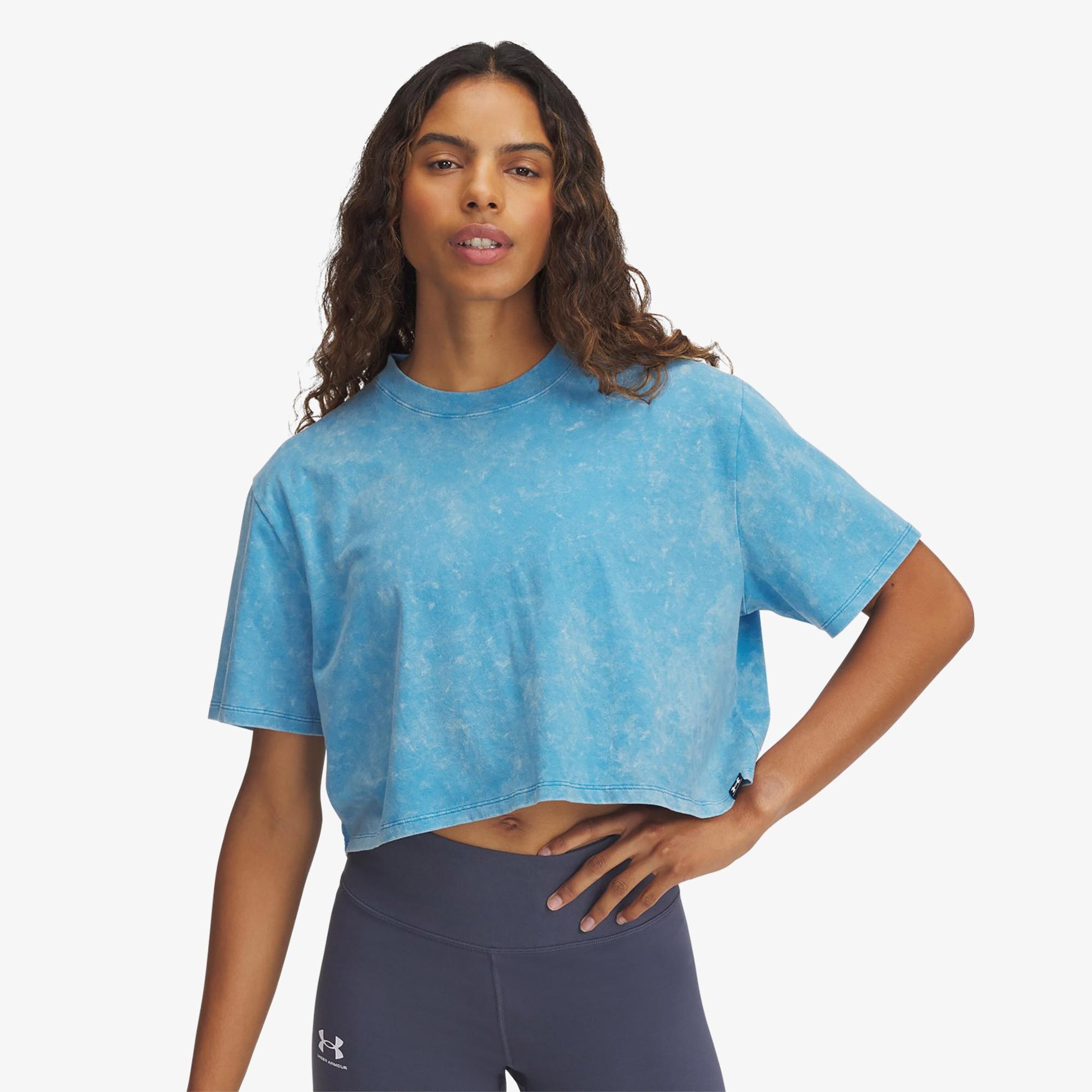 Under Armour Rival Wash Kadın Mavi T-Shirt