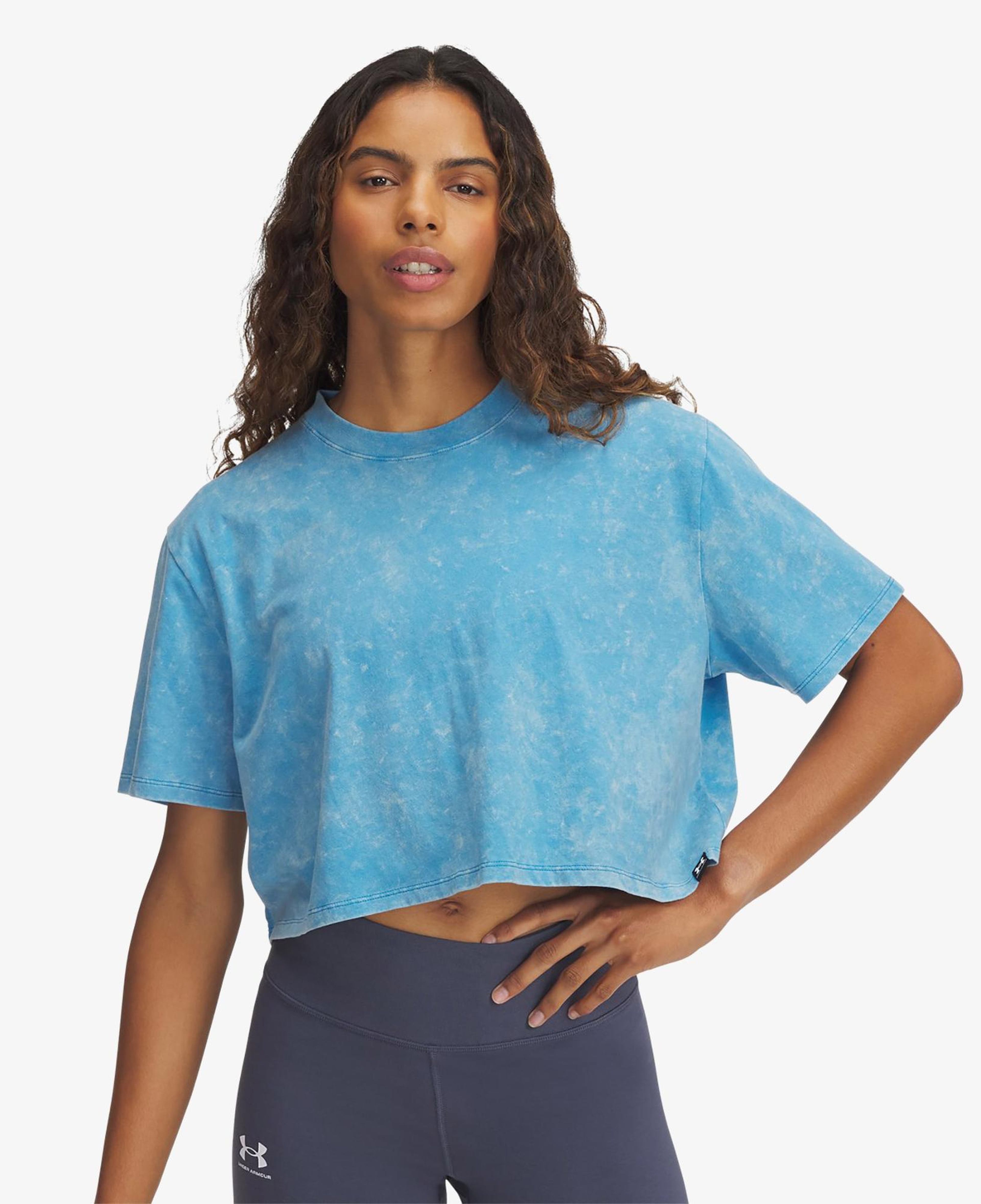 Under Armour Rival Wash Kadın Mavi T-Shirt