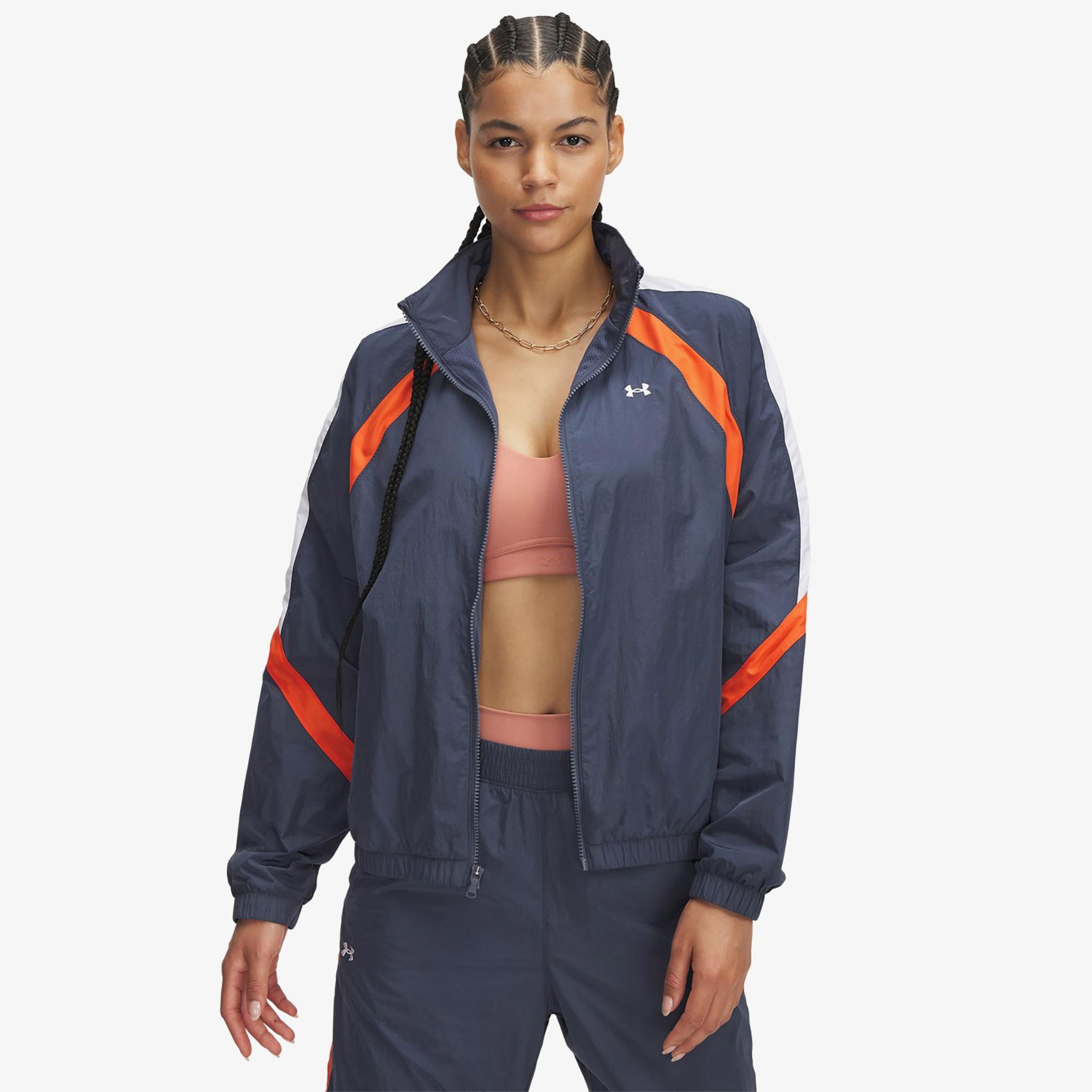 Under Armour Icon Crinkle Track Kadın Lacivert Ceket