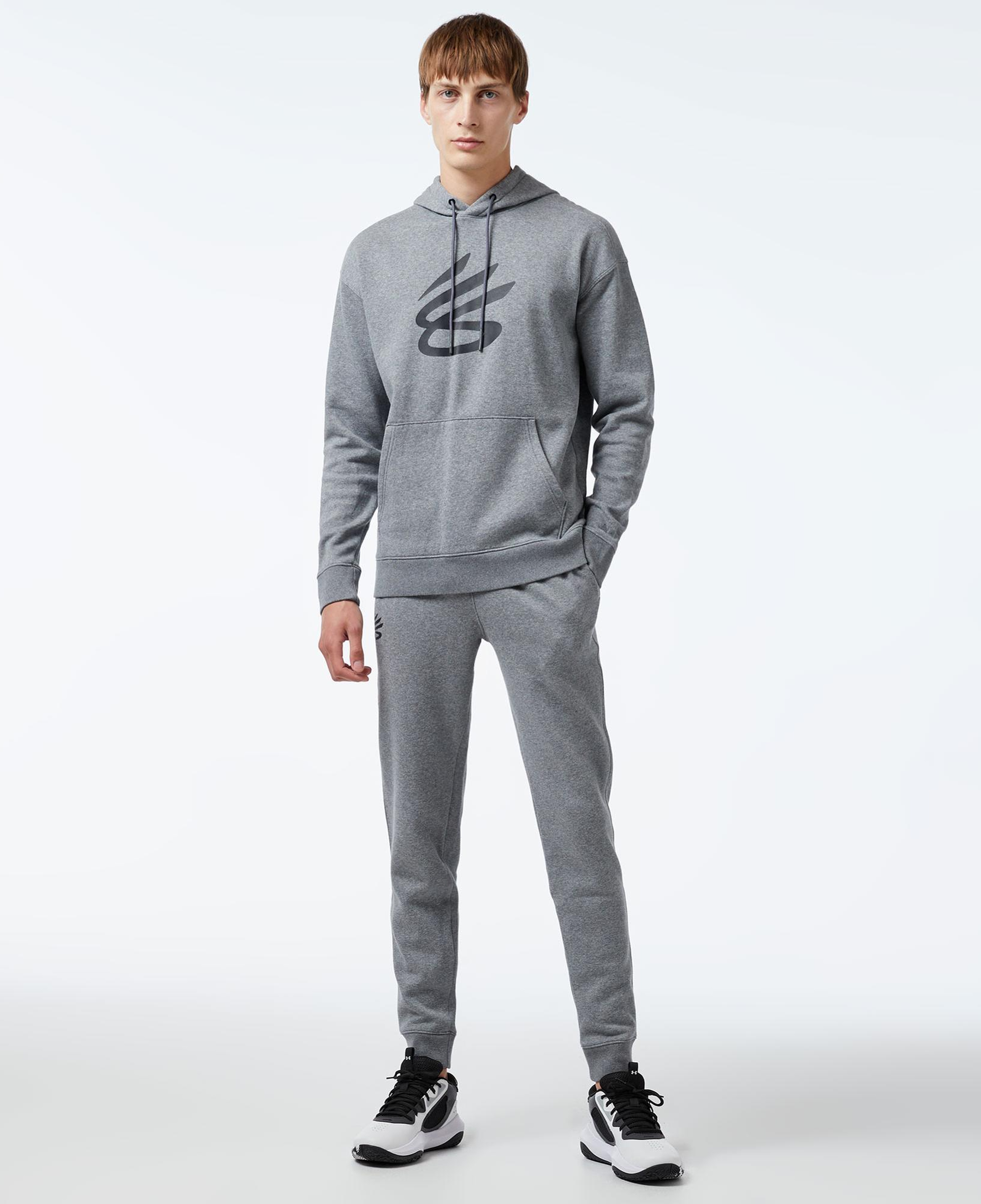 Under Armour Curry Splash Erkek Gri Hoodie