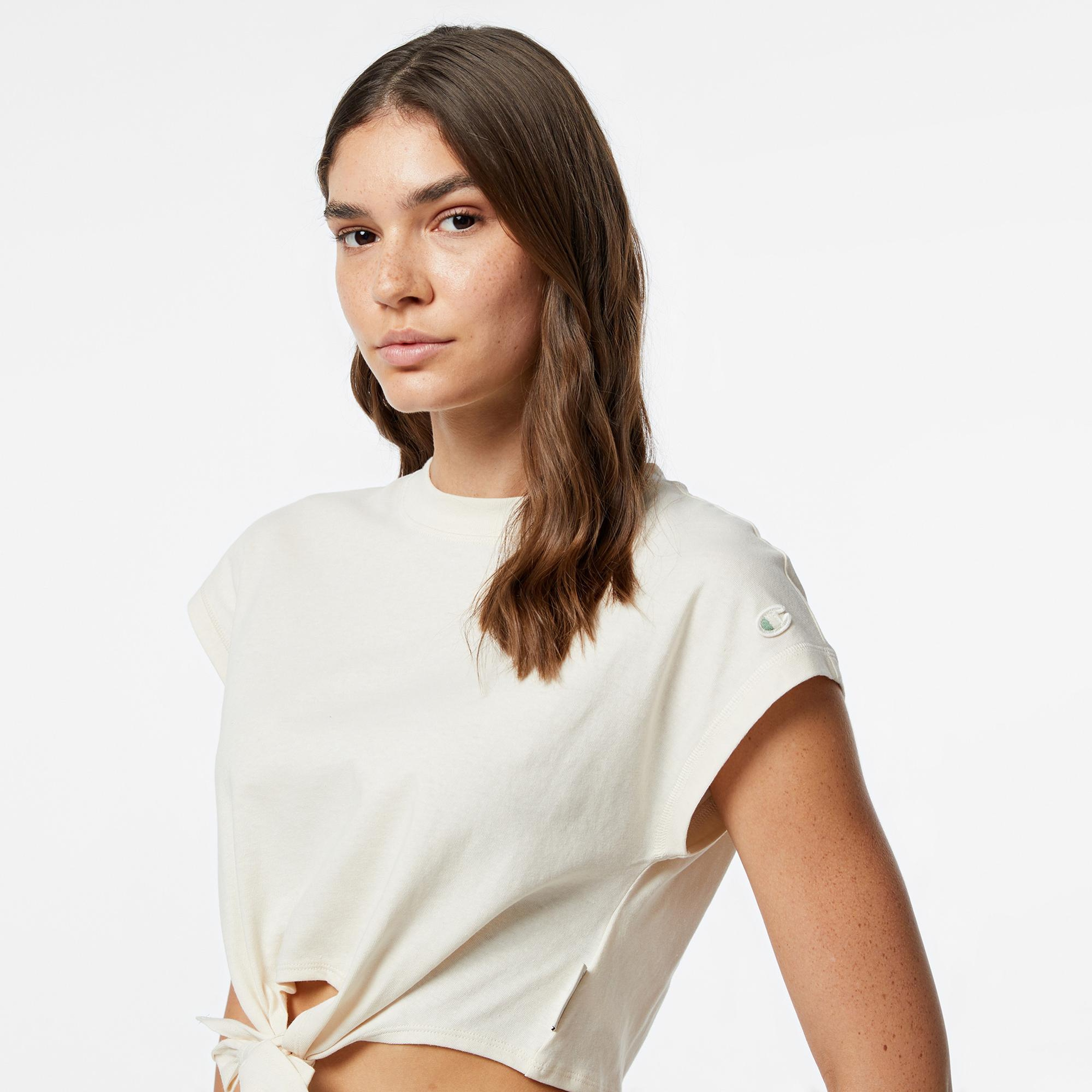 Champion Crewneck Kadın Krem T-Shirt