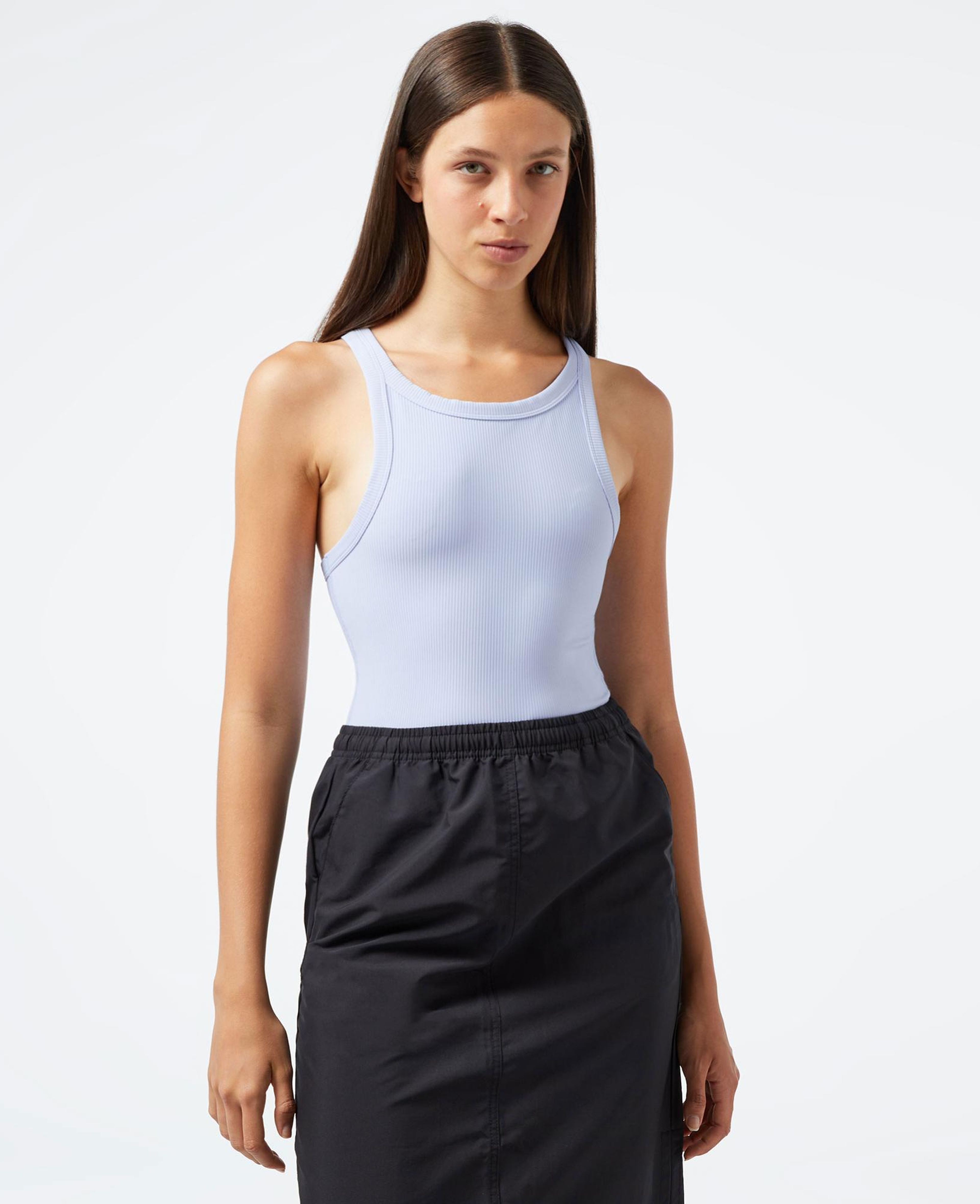 Under Armour Meridian Rib Crop Tank Kadın Mor T-Shirt