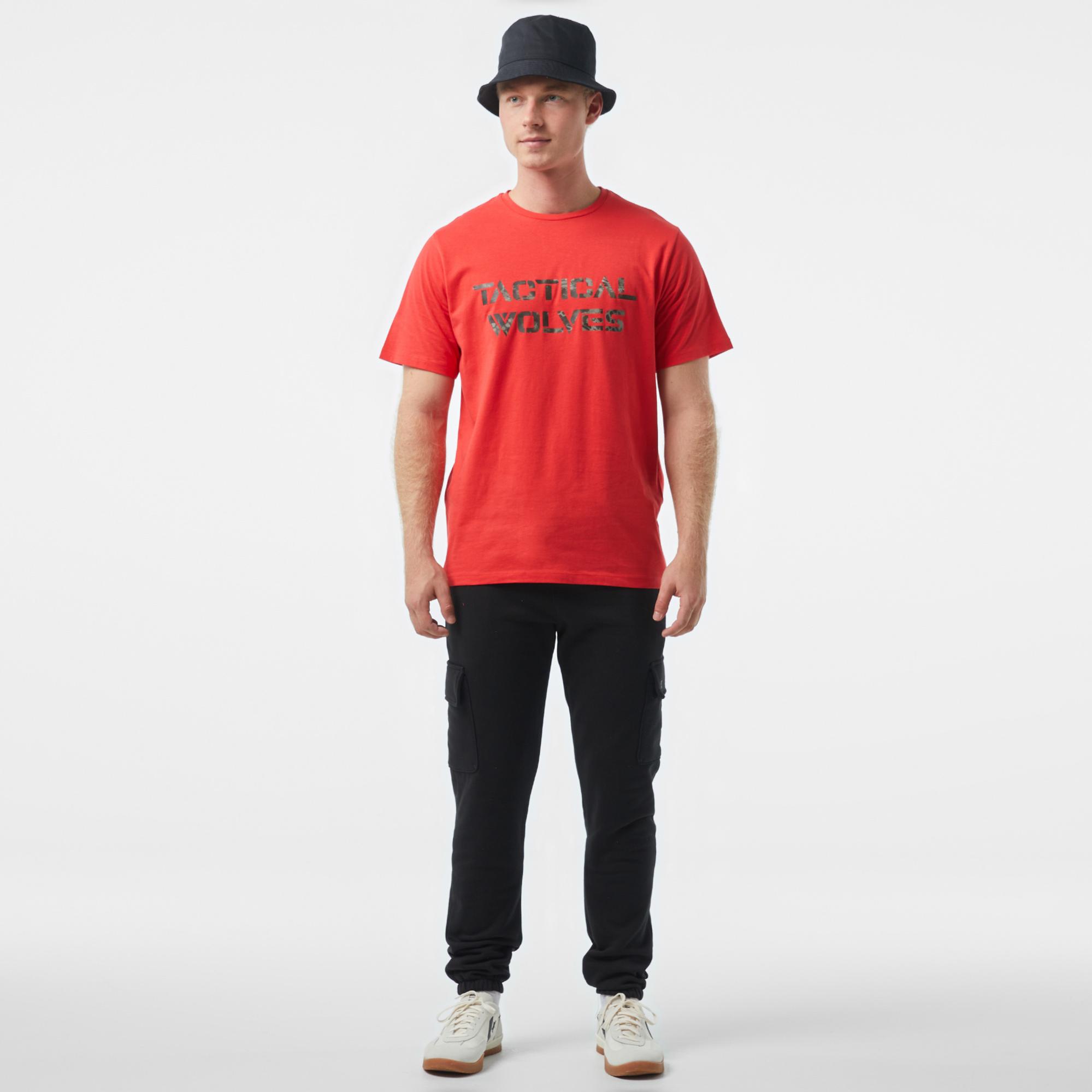 Tactical Wolves Kryptek Kamo Erkek Kırmızı T-Shirt