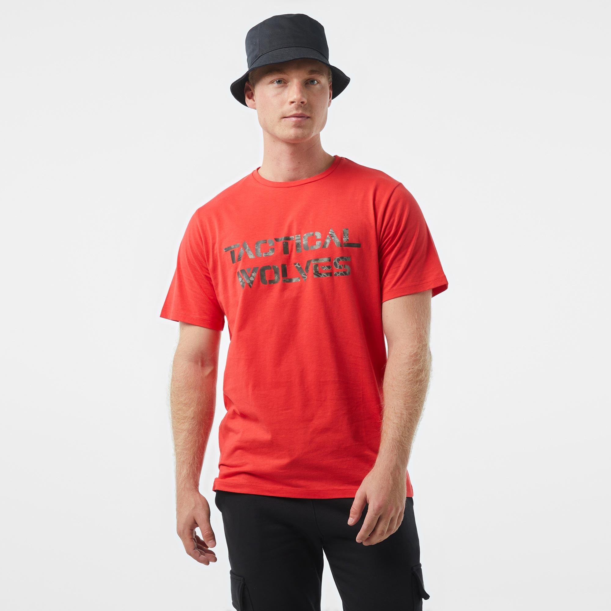 Tactical Wolves Kryptek Kamo Erkek Kırmızı T-Shirt