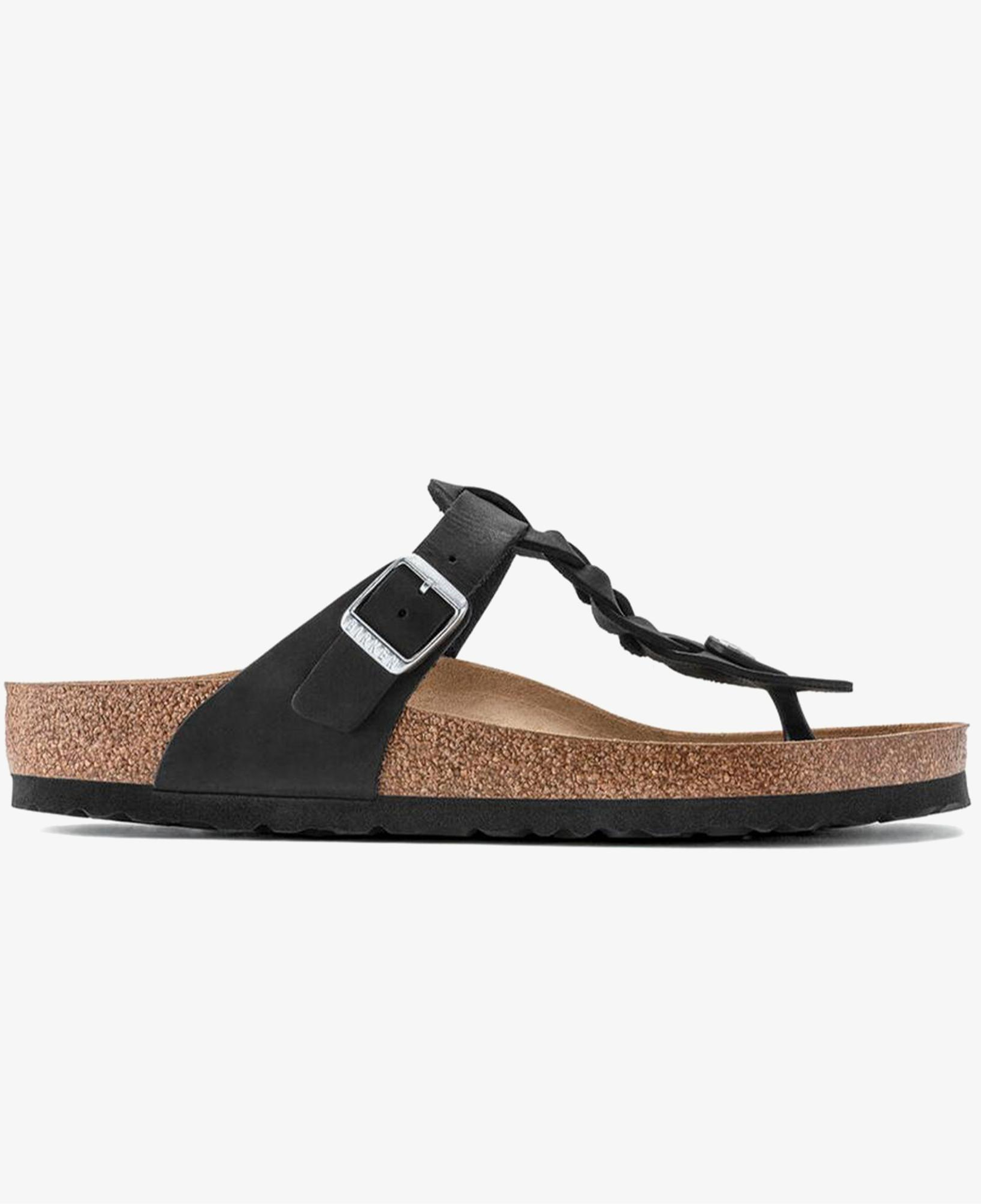Birkenstock Gizeh Leoi Braided Kadın Siyah Terlik