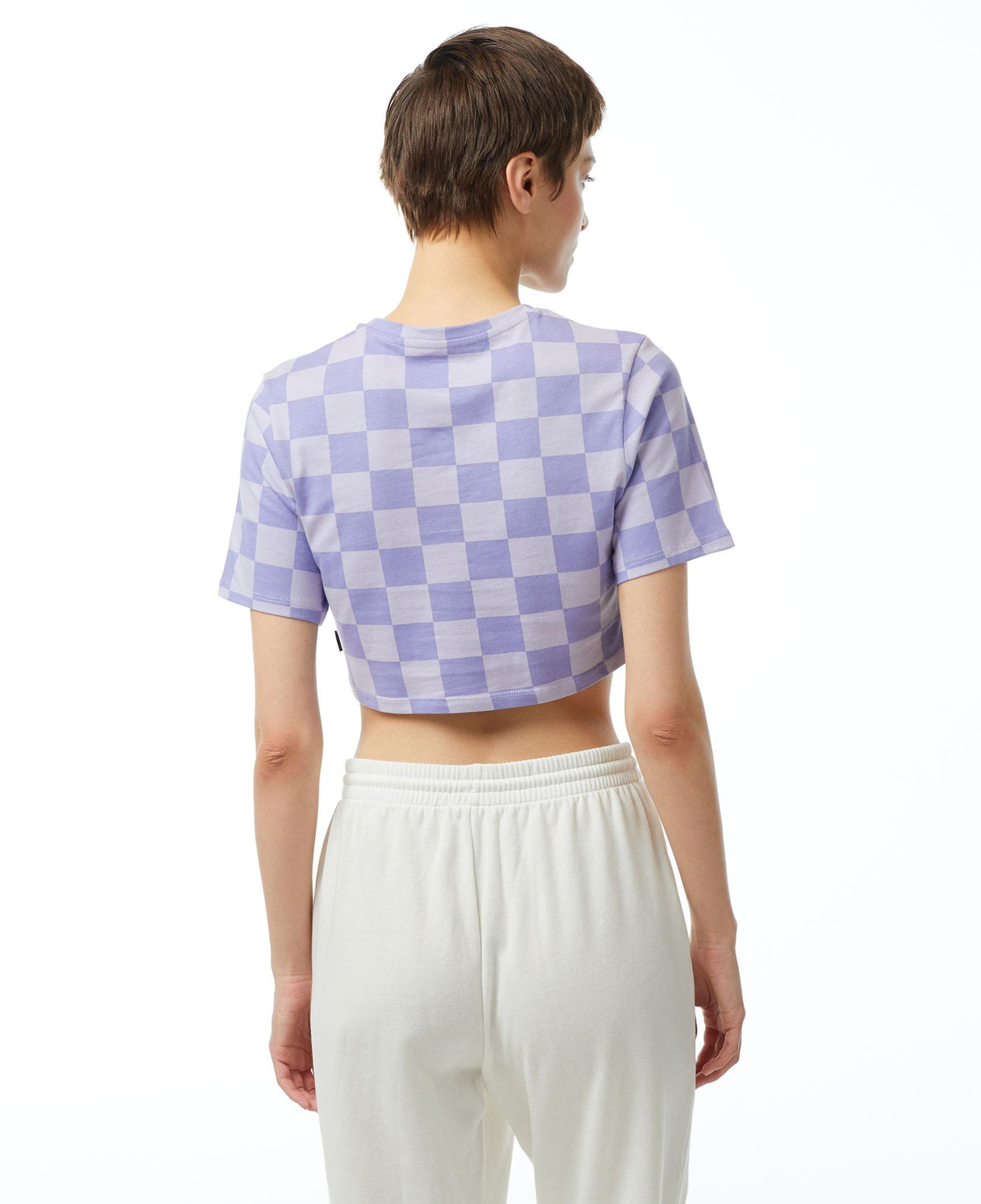 Vans Checker Crew Crop ii Kadın Mor T-Shirt