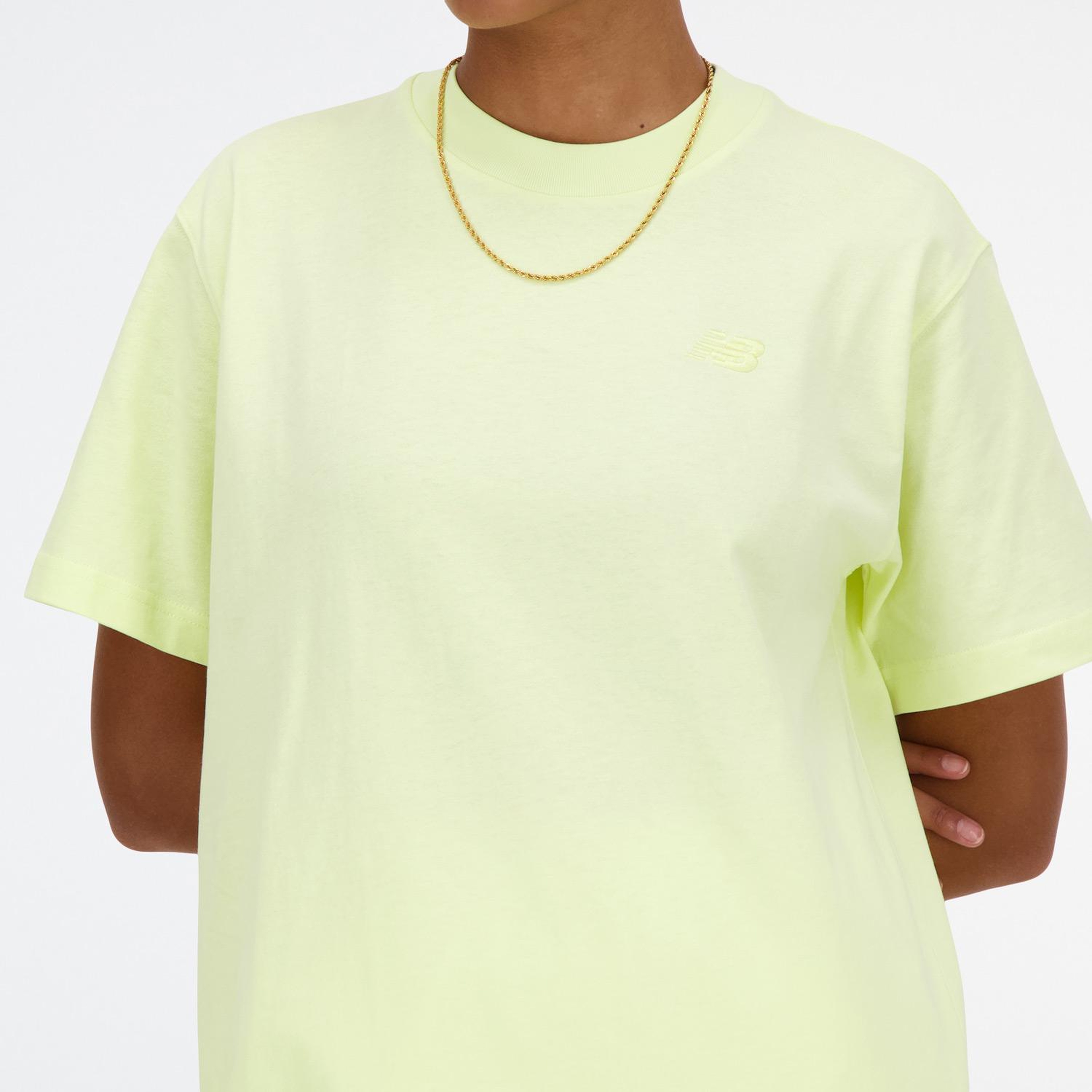 New Balance Athletics Jersey Kadın Sarı T-Shirt